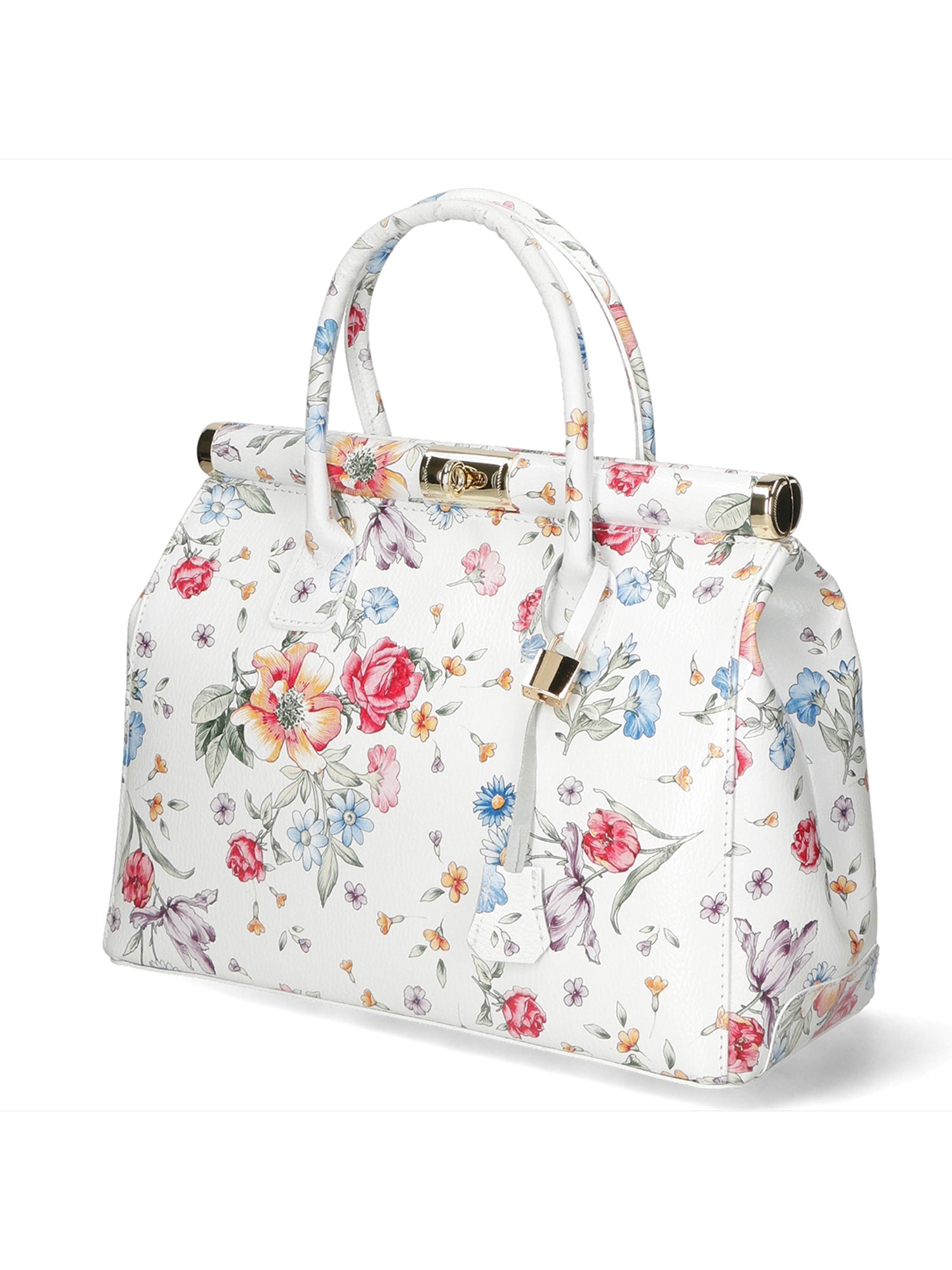 Cecilia Borsa a mano da donna Vera pelle 2096-BIANCO Chiara Ferretti