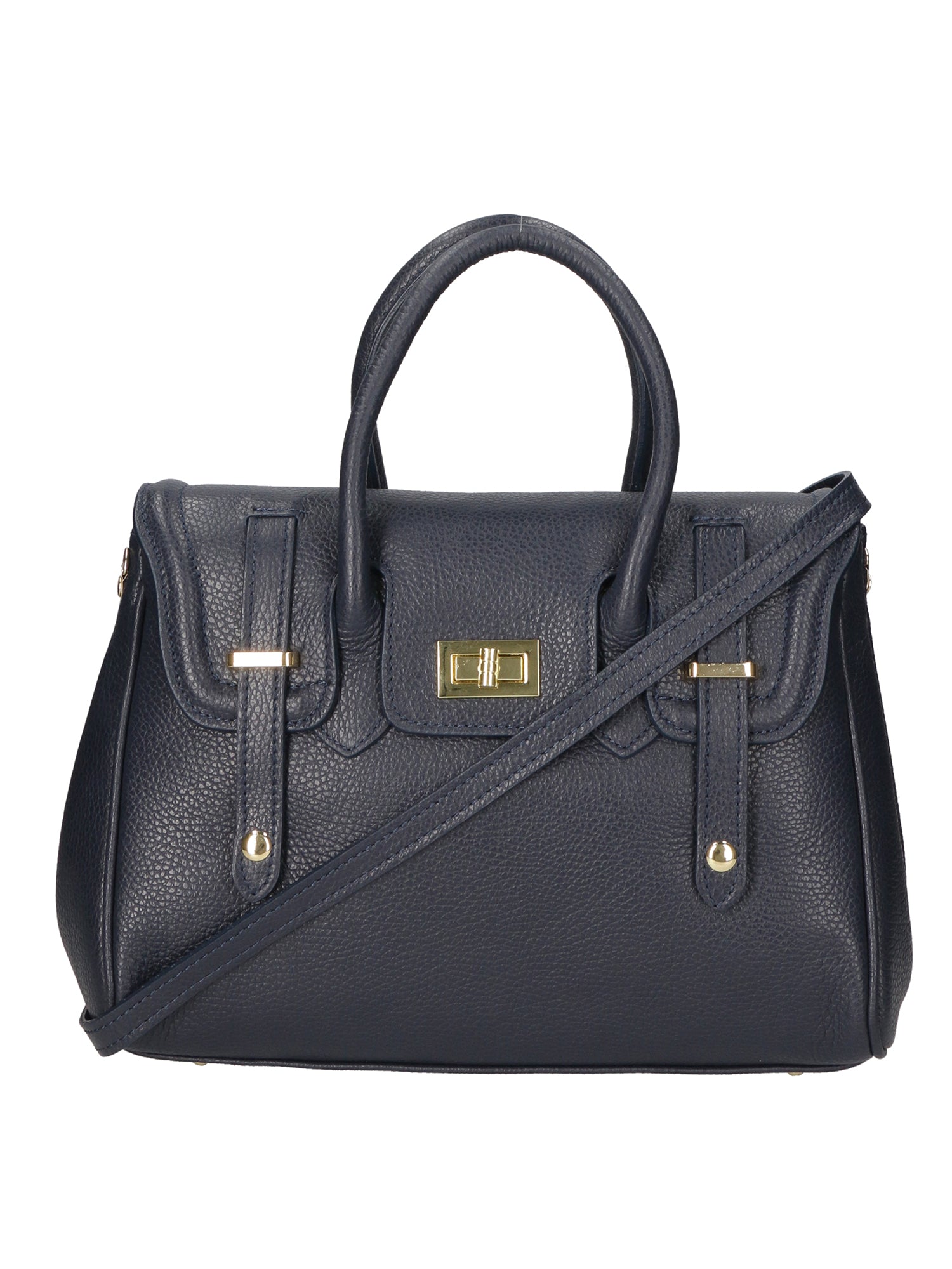 Ersilia Borsa a mano da donna Vera pelle 8092-D26 BLU SCURO DARK BLUE Chiara Ferretti
