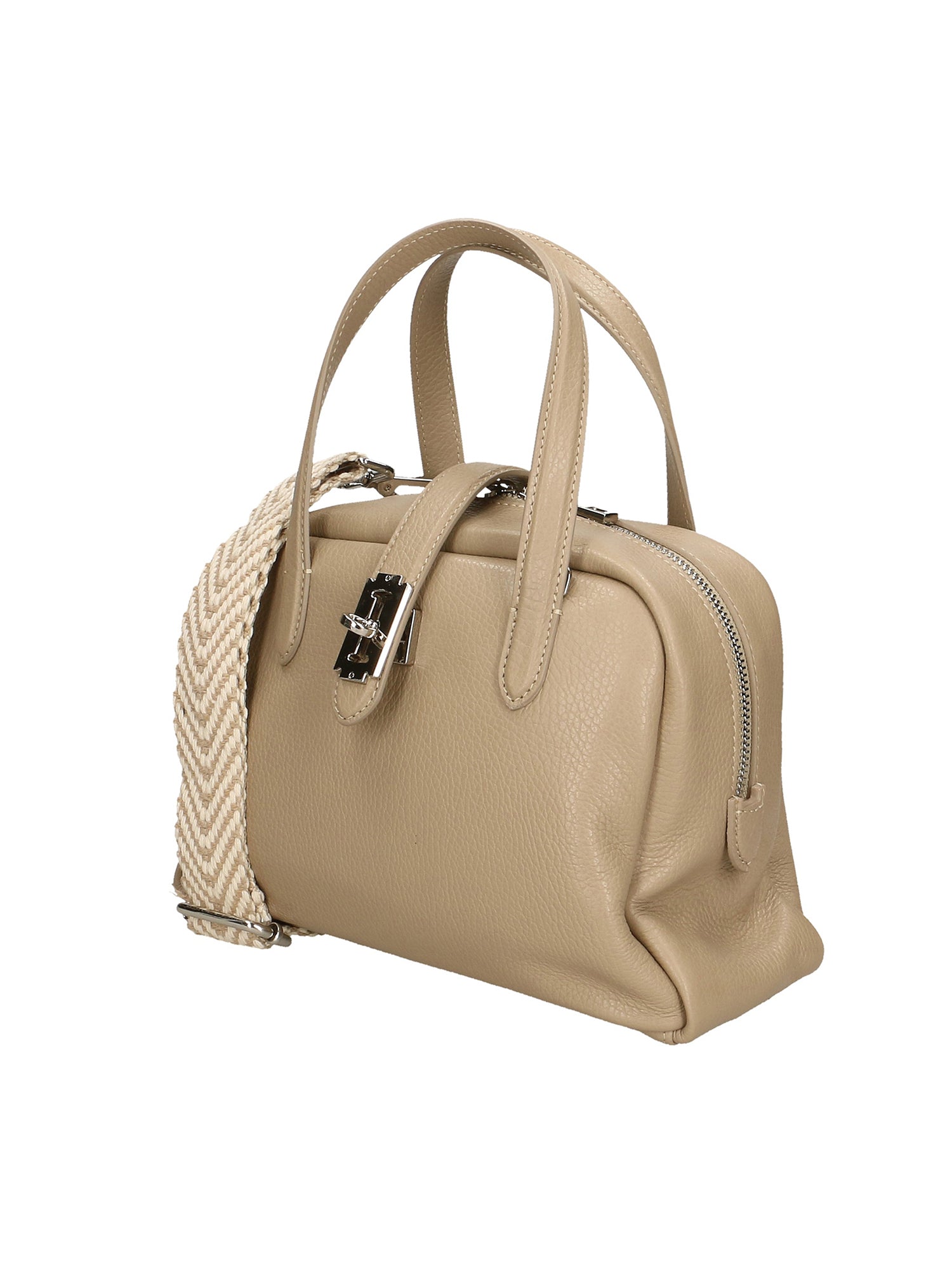 Ornella Borsa a mano da donna 100% pelle 01678-D05 CAPPUCCINO CAPUCHIN Chiara Ferretti