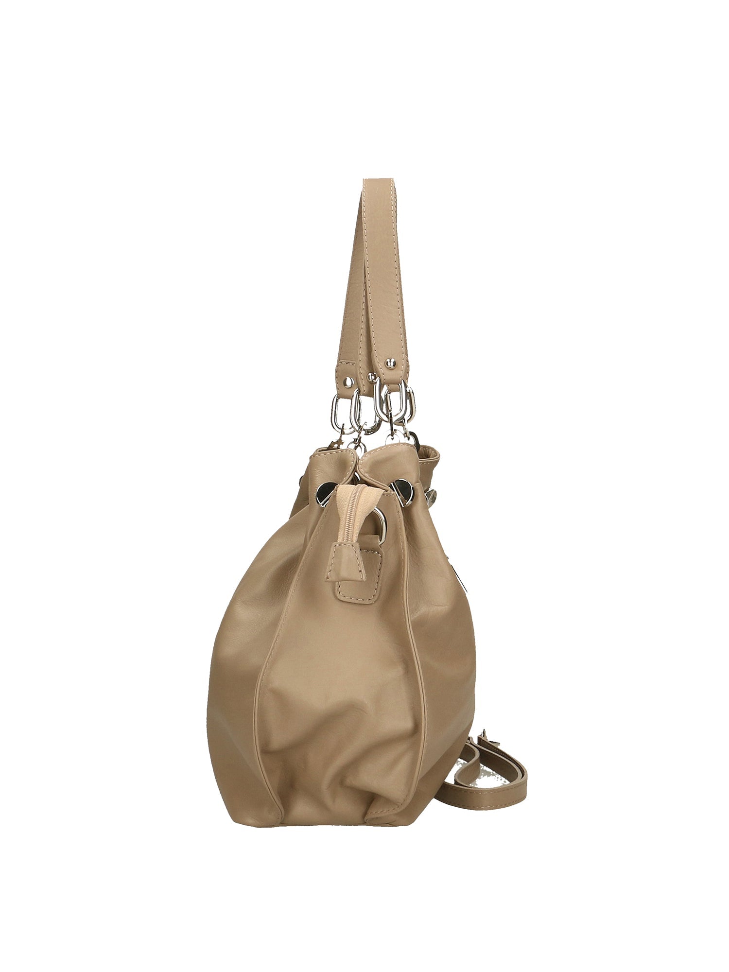 Ereba Borsa a mano da donna Made in Italy 100% pelle 3305-S05 TAUPE CHIARO Chiara Ferretti