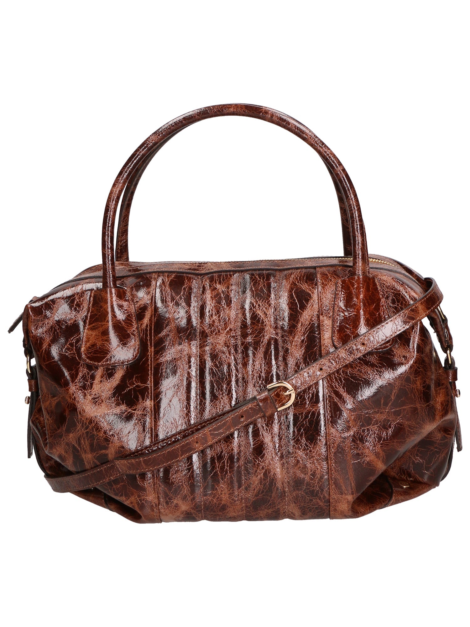 Wilma Damen-Schultertasche aus echtem Leder, hergestellt in Italien, 34 x 23 x 13 cm