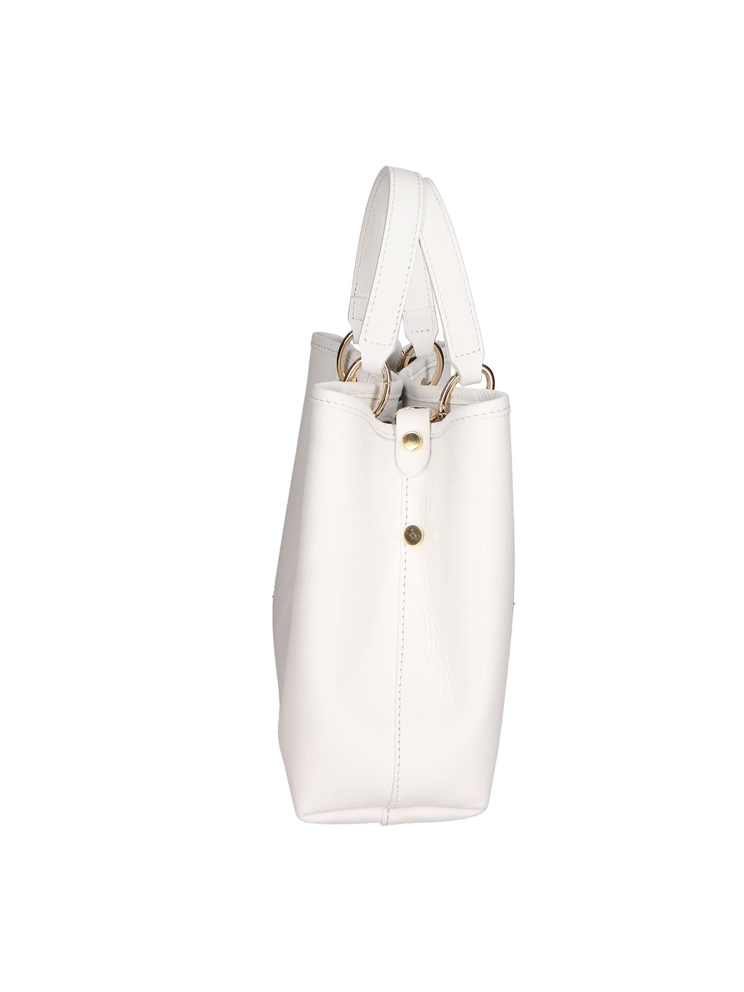 Helga Borsa a mano da donna 100% pelle 06106-BIANCO WHITE Chiara Ferretti