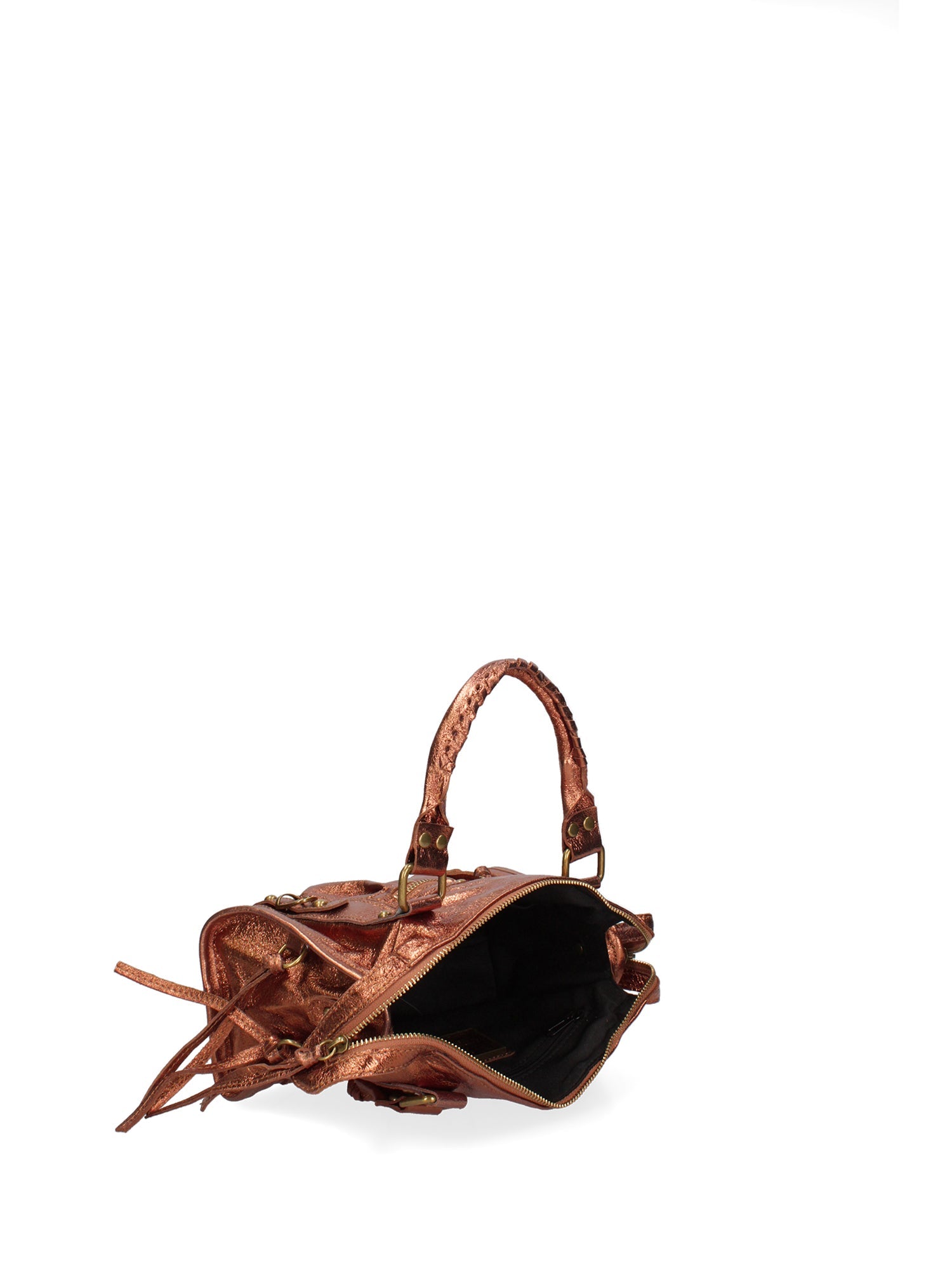 Damen-Schultertasche aus echtem Leder, hergestellt in Italien, 25 x 15 x 10 cm