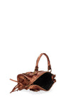 Damen-Schultertasche aus echtem Leder, hergestellt in Italien, 25 x 15 x 10 cm