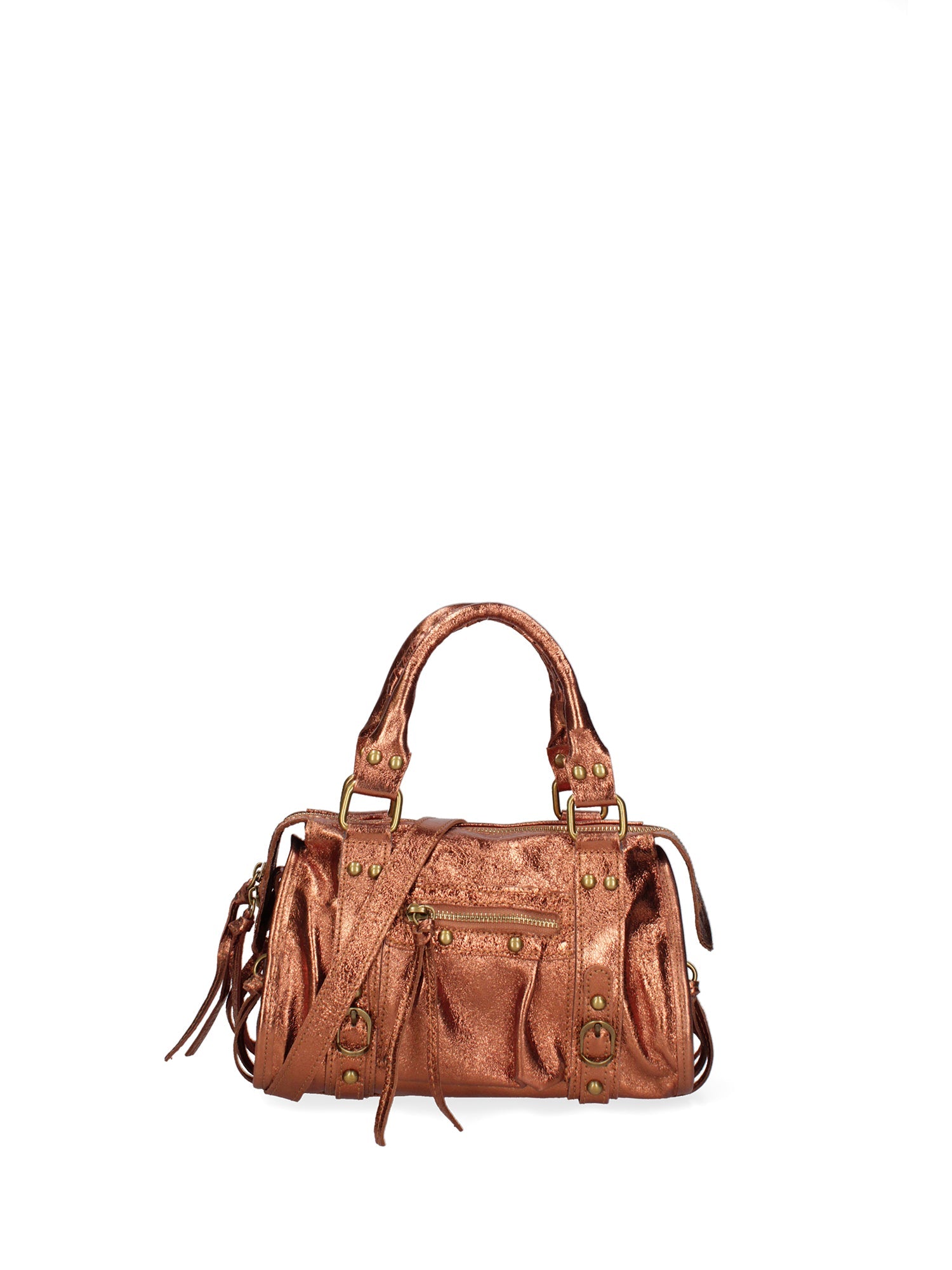 Damen-Schultertasche aus echtem Leder, hergestellt in Italien, 25 x 15 x 10 cm