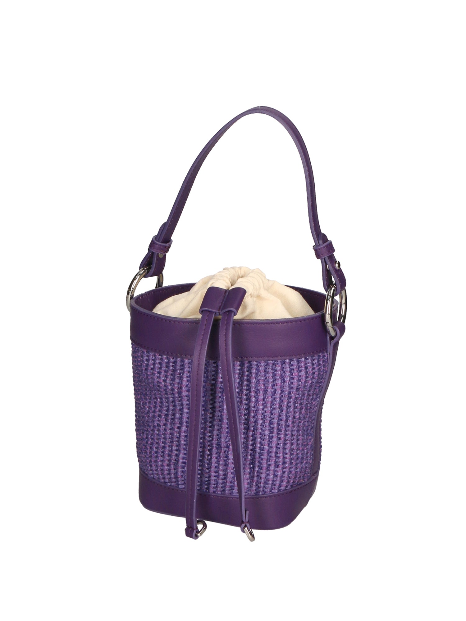 Alyssa Borsa a secchiello da donna Pelle &amp; Paglia 05166-307 S45 VIOLA Chiara Ferretti