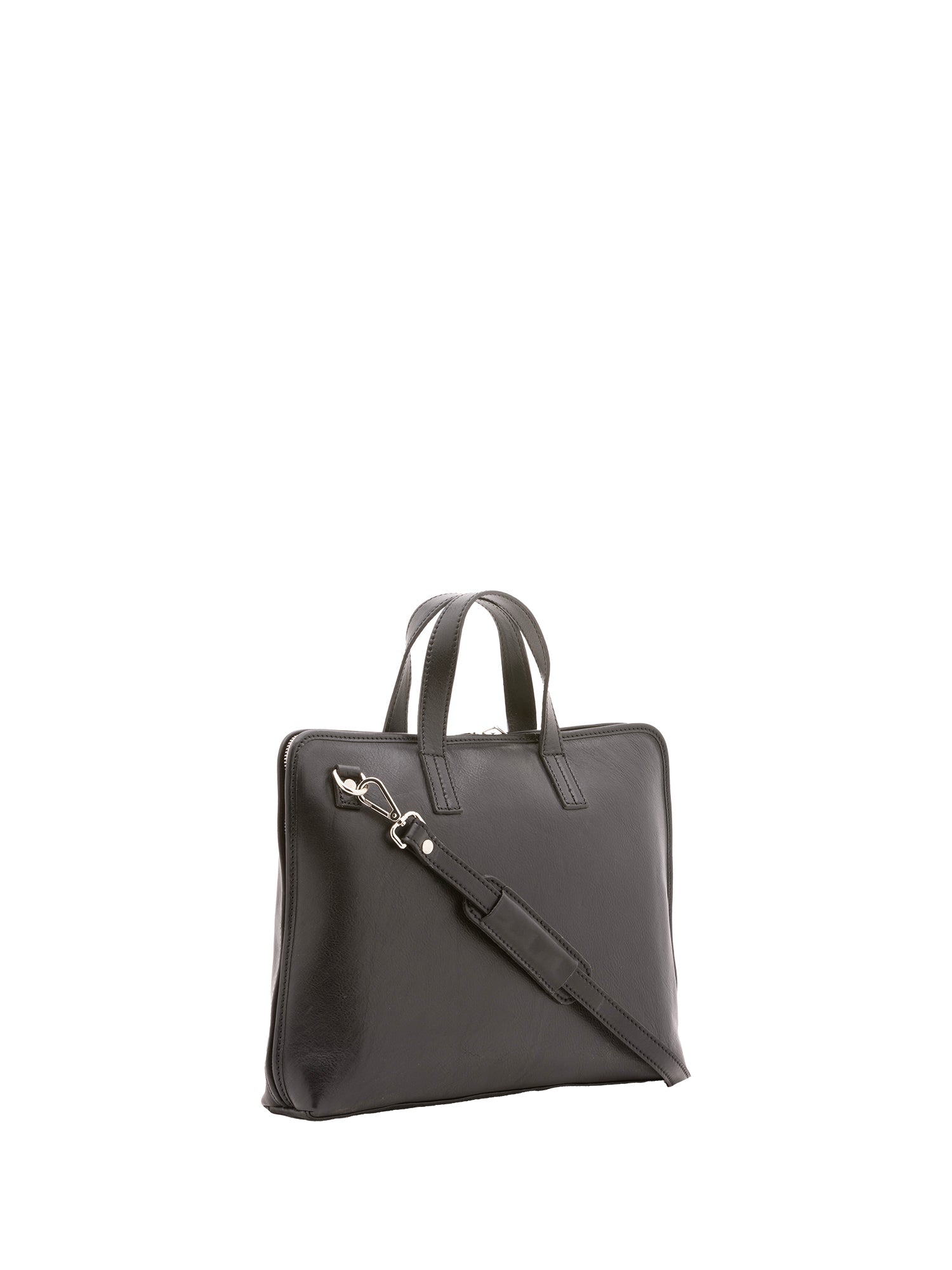 Borsa a mano unisex in vera pelle 100% cotone 4453-NERO Alessia Firenze