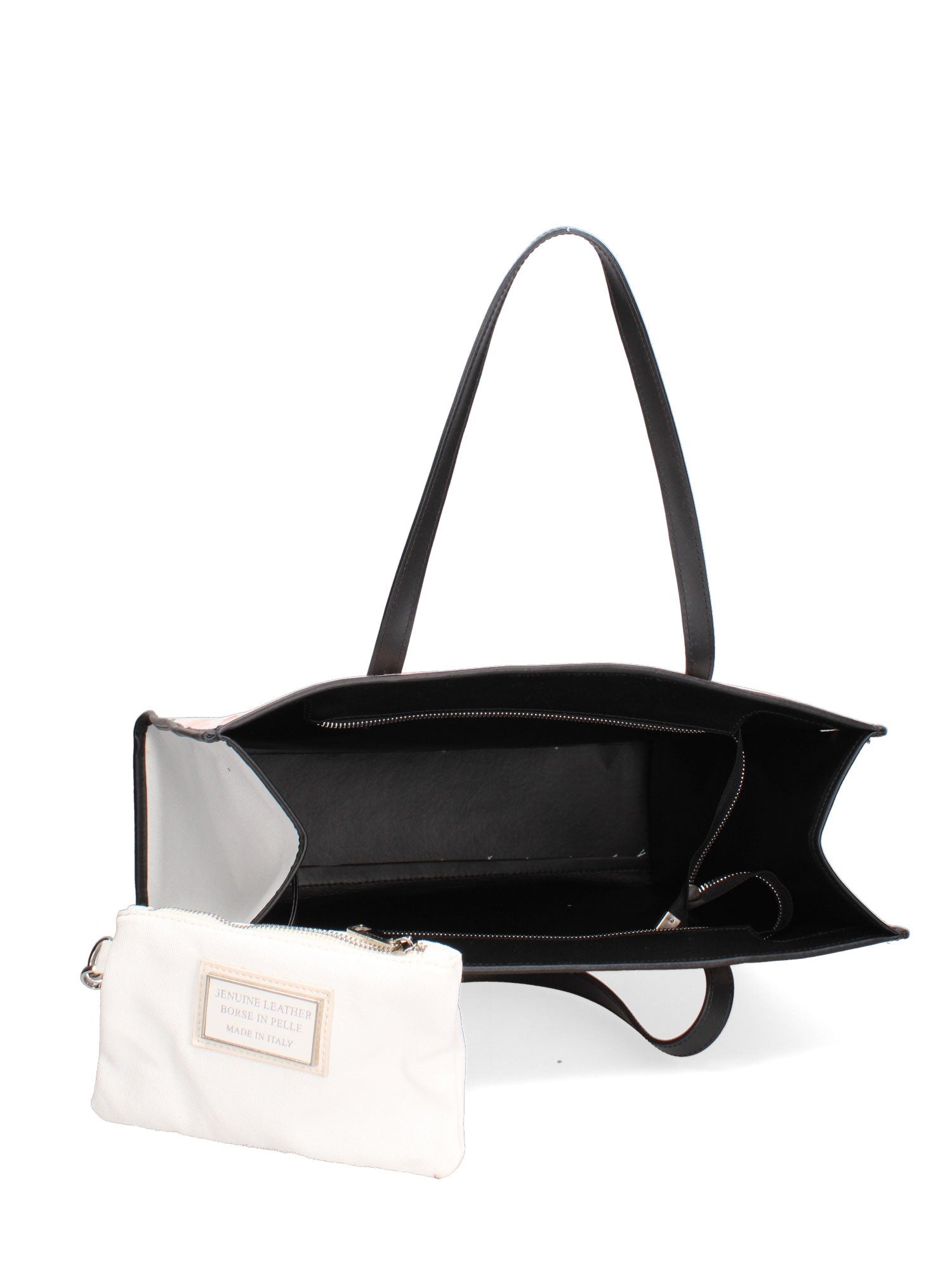 Eolide Borsa a spalla donna Tela + Vera Pelle 5370-9-NERO Chiara Ferretti