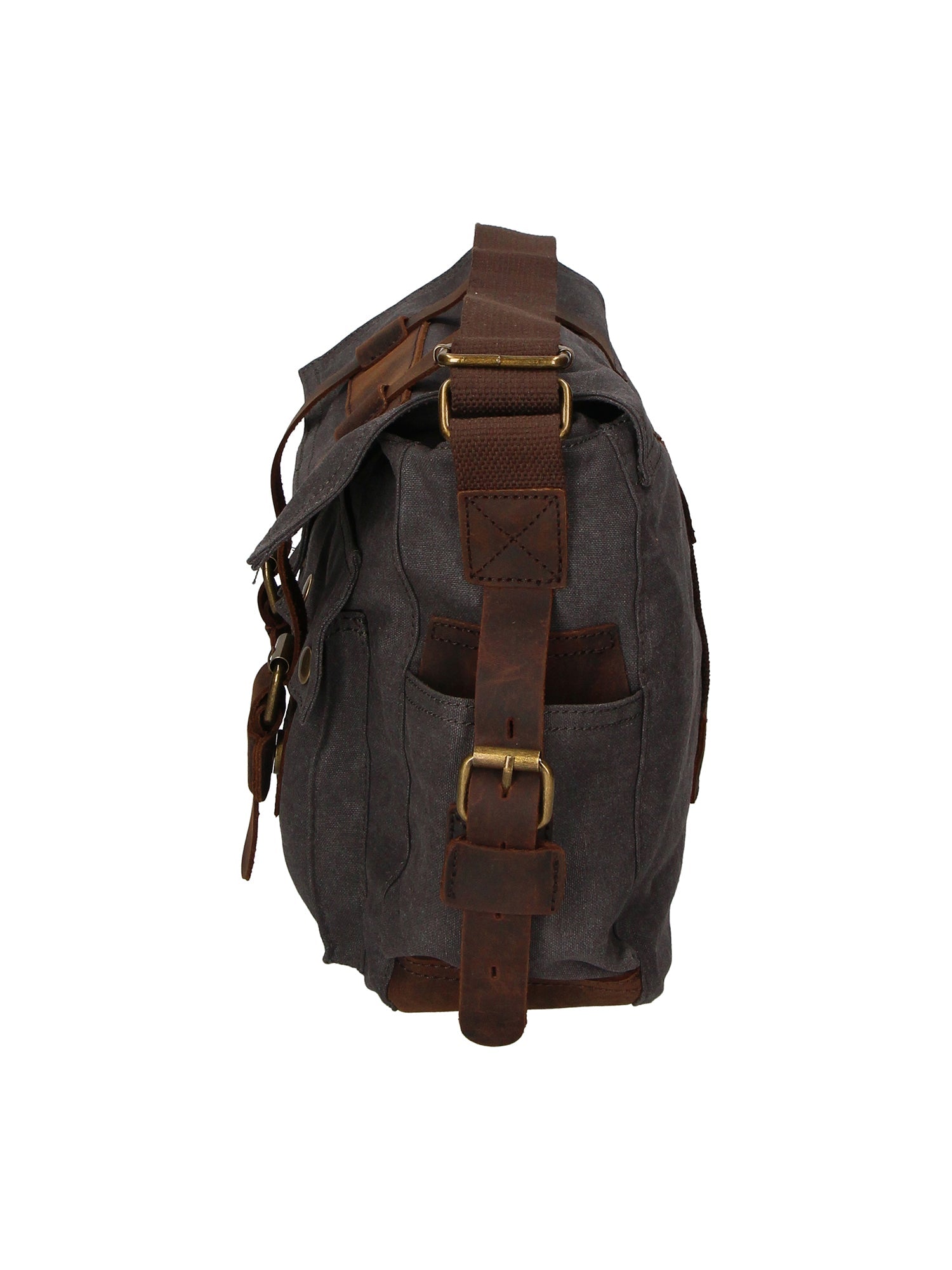 Melania Borsa a spalla unisex Canvas e vera pelle ZG3016-NERO BLACK Chiara Ferretti