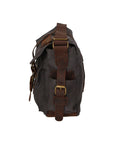 Melania Borsa a spalla unisex Canvas e vera pelle ZG3016-NERO BLACK Chiara Ferretti