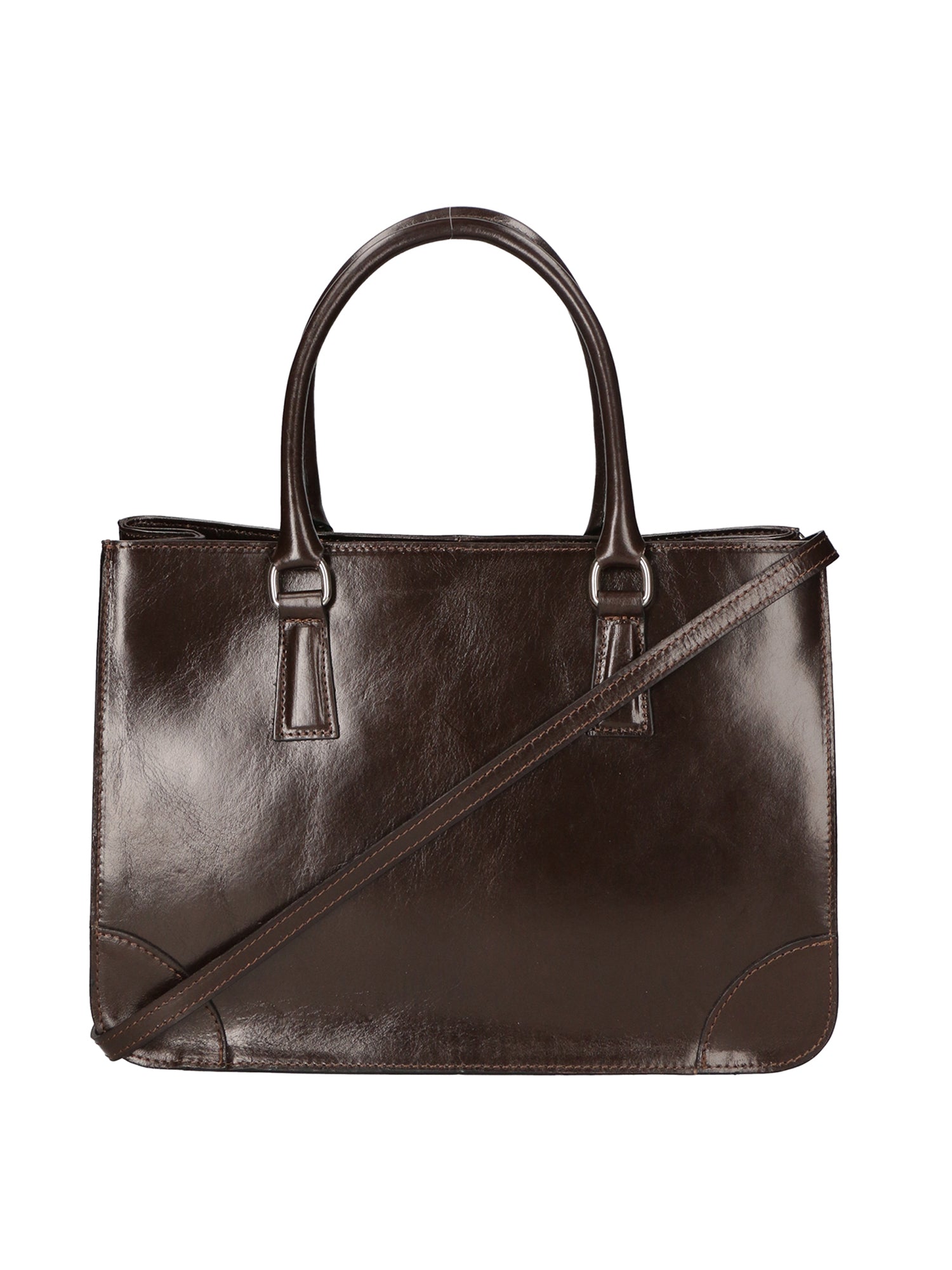 Fiorenza Borsa a mano da donna Vera pelle 9113-TMORO DARK BROWN Chiara Ferretti