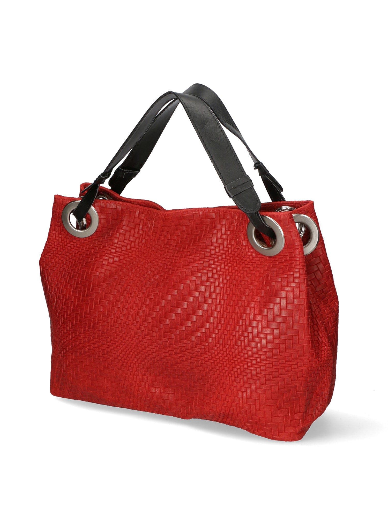 Emilia Damen-Schultertasche aus echtem Leder, hergestellt in Italien, 29 x 36 x 13 cm