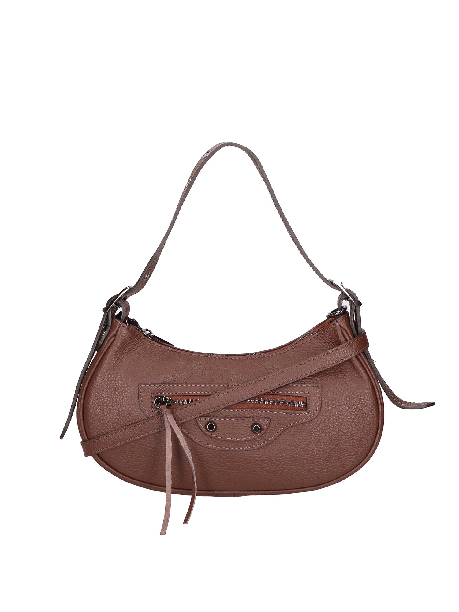 Loredana Borsa a spalla da donna Vera pelle 06548-CIOCCOLATO Chiara Ferretti