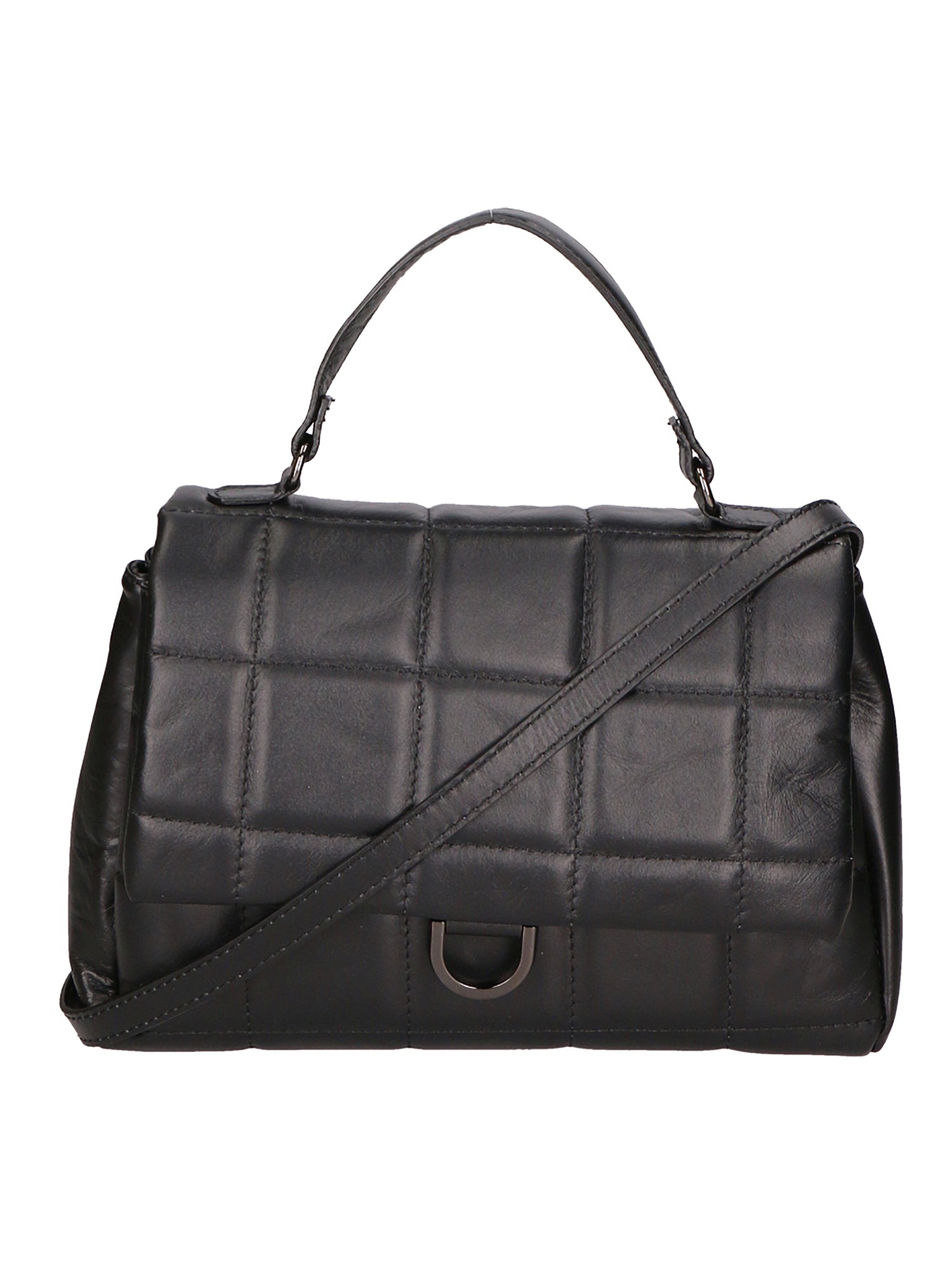 Purple Women's Handbag in Genuine Leather Made in Italy 17x28x7 cm