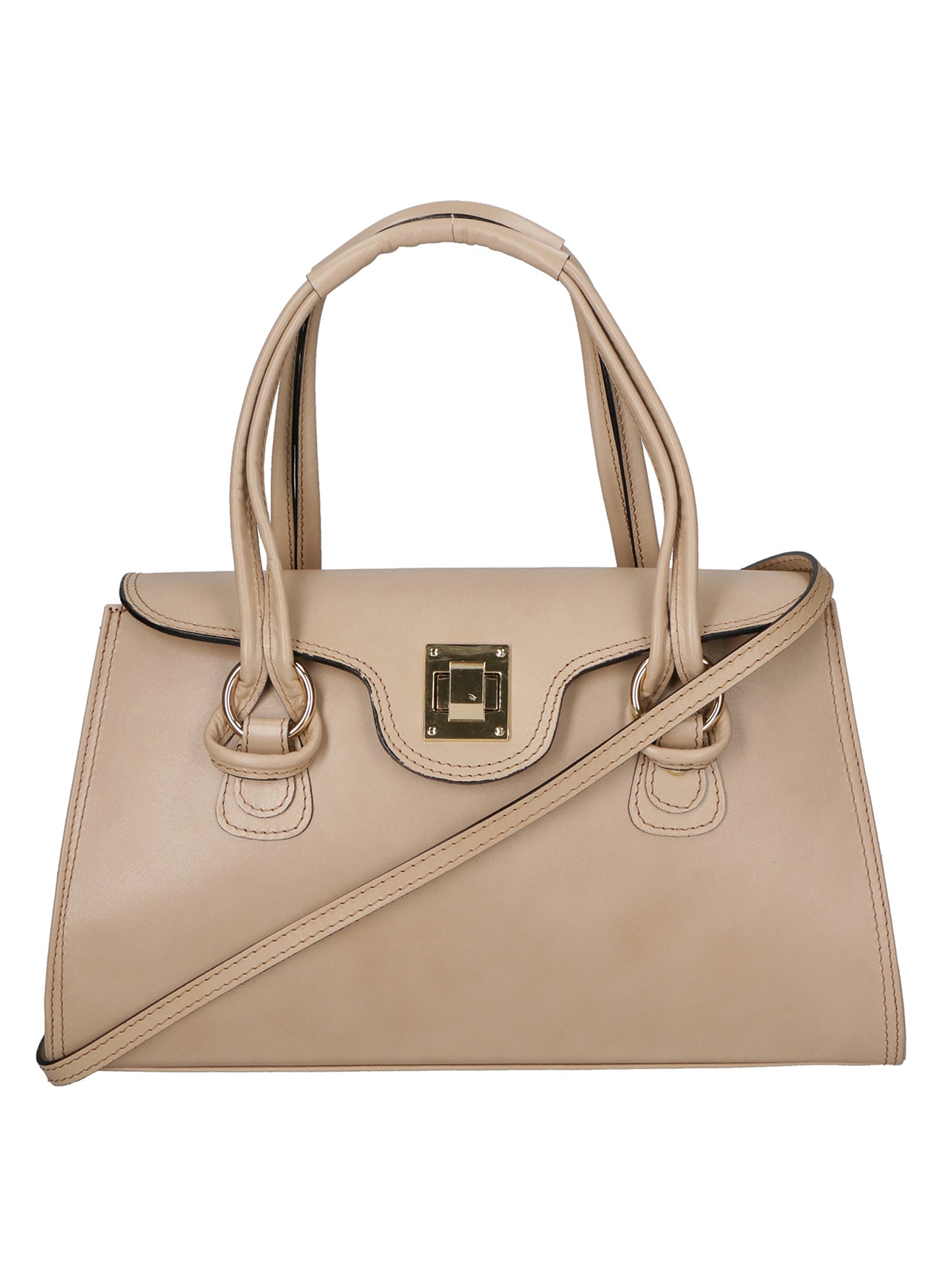 Fiona Borsa a mano da donna 100% pelle 9112-FANGO TAUPE Chiara Ferretti
