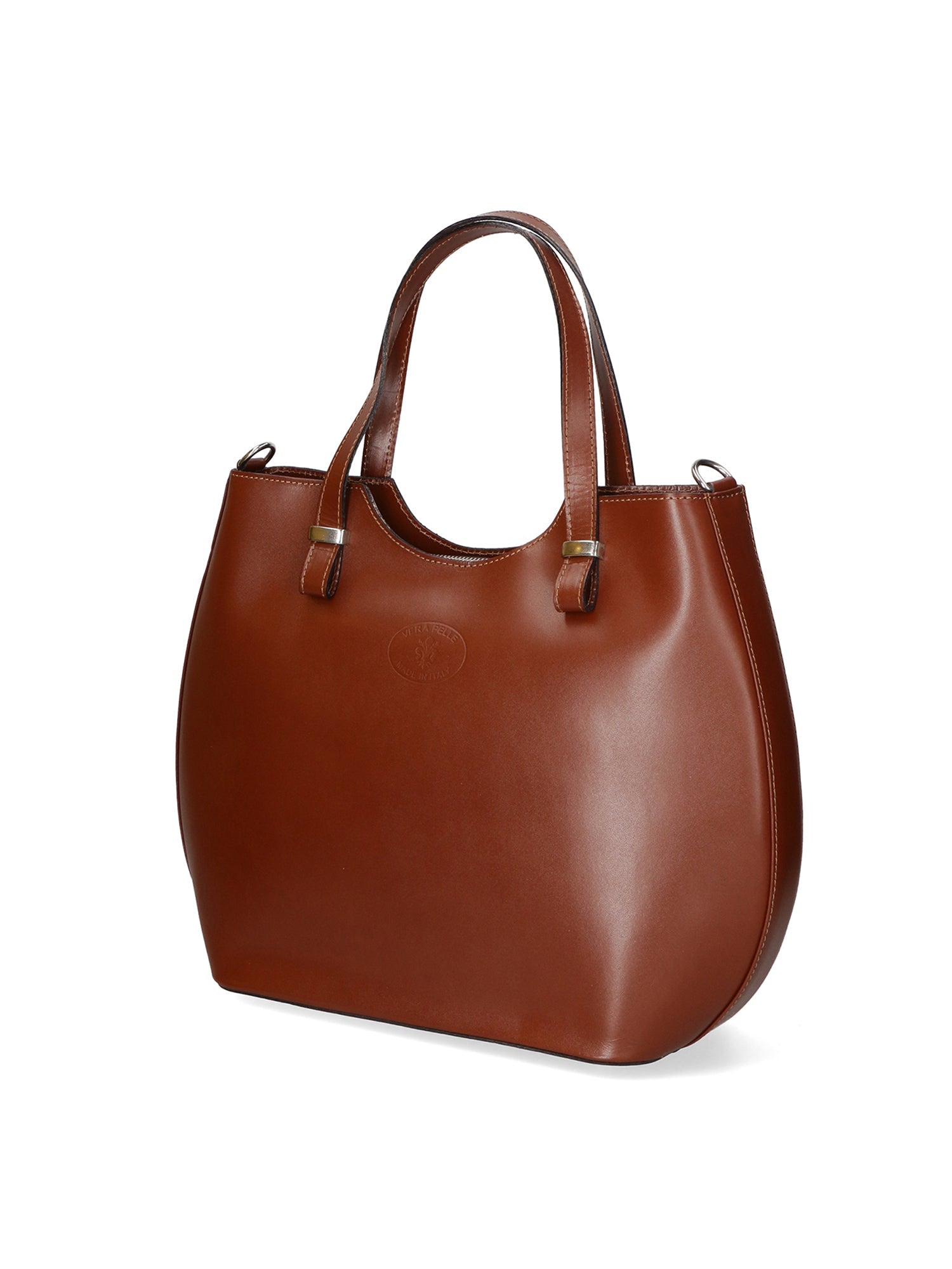 Egle Borsa a mano da donna Vera pelle 80046-MARRONE Chiara Ferretti