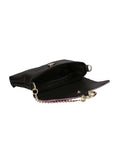 Alda Damen-Clutch aus echtem Leder, hergestellt in Italien, 10 x 18 x 5 cm