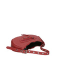 Loredana Damen-Schultertasche aus echtem Leder, hergestellt in Italien, 15 x 30 x 8 cm