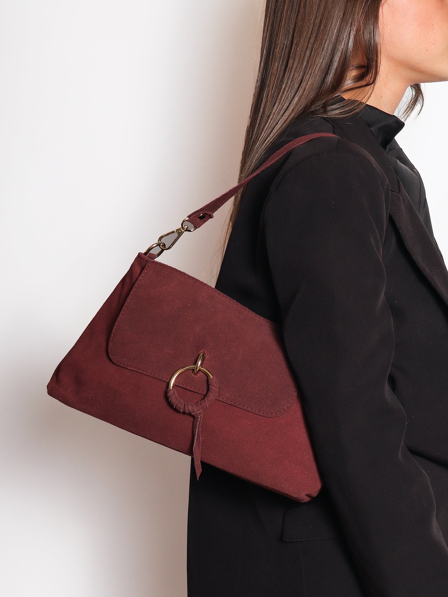 Savana Borsa a Spalla da donna in Pelle Scamosciata - Chiara Ferretti