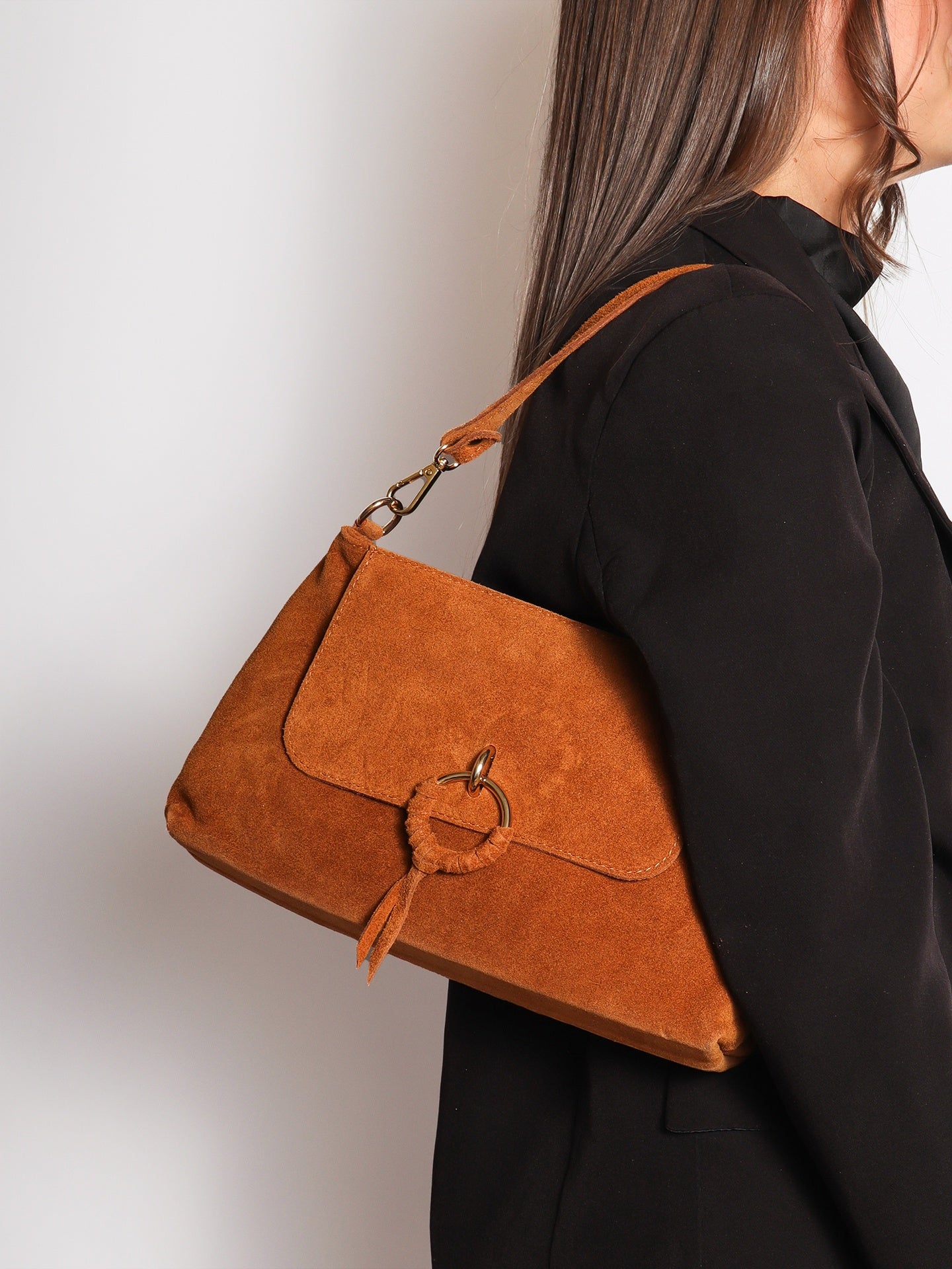 Savana Borsa a Spalla da donna in Pelle Scamosciata - Chiara Ferretti