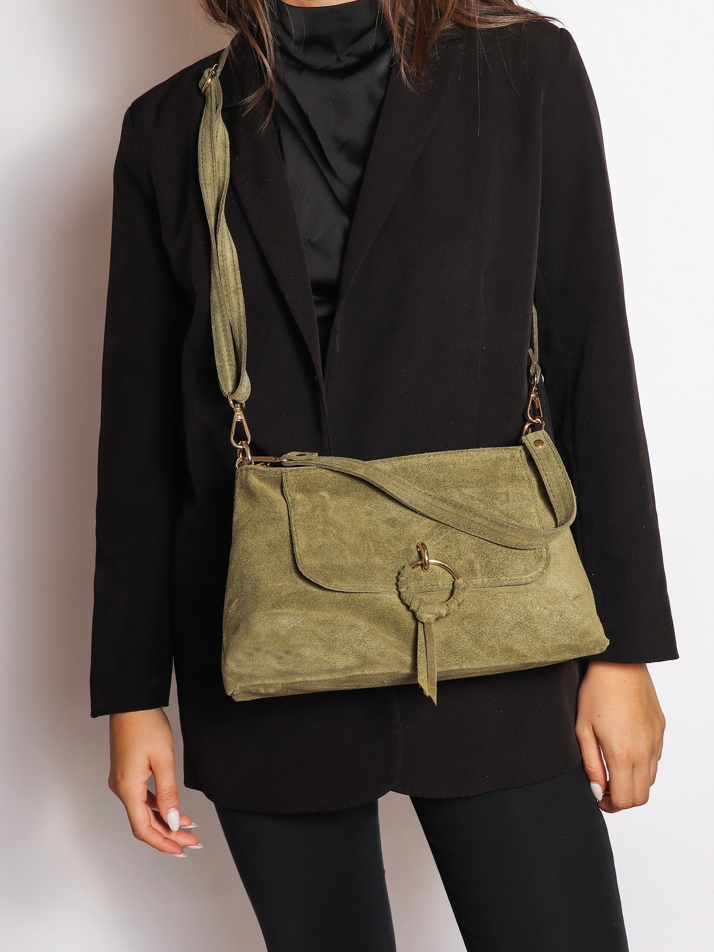 Savana Borsa a Spalla da donna in Pelle Scamosciata - Chiara Ferretti