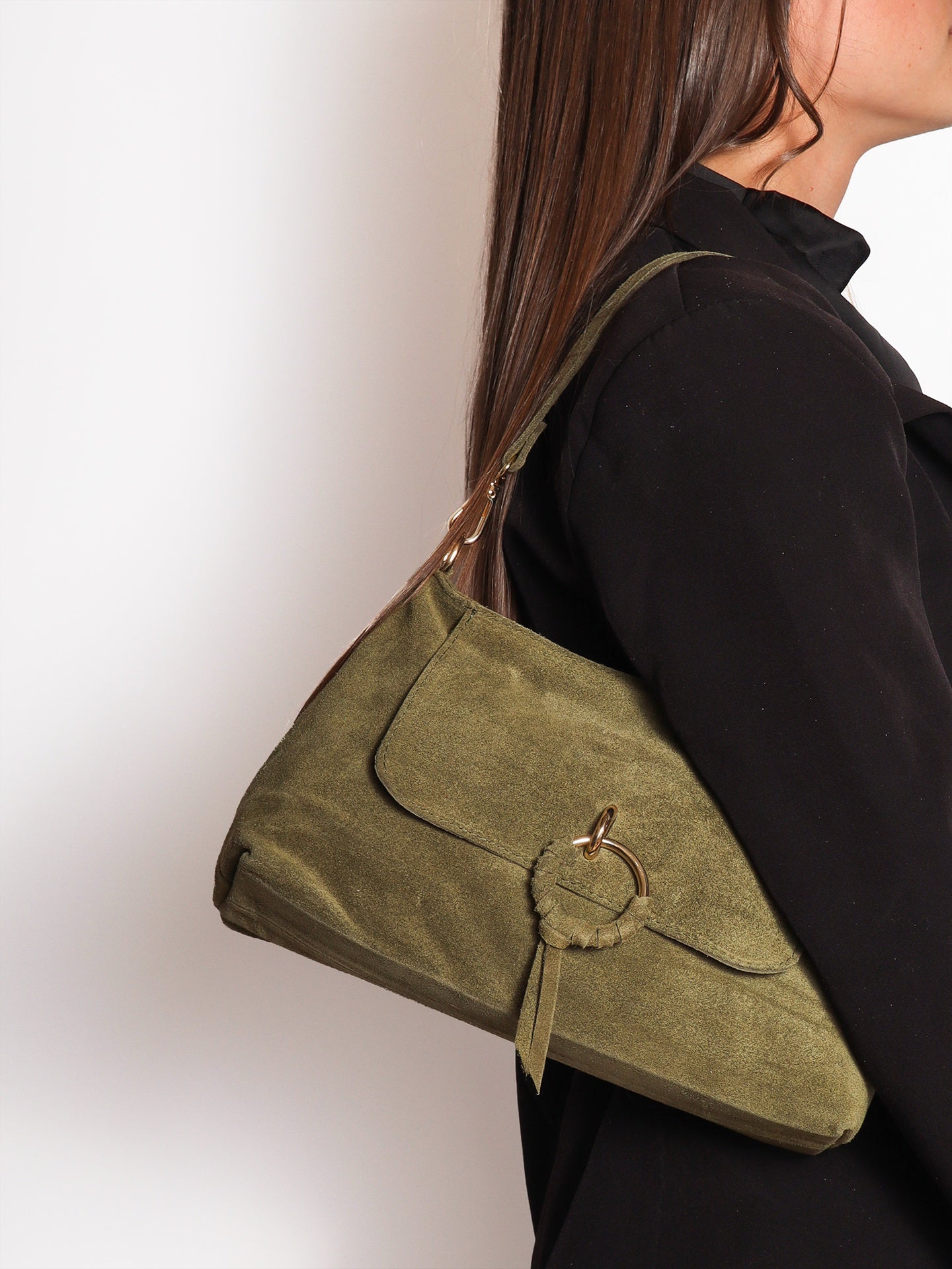 Savana Borsa a Spalla da donna in Pelle Scamosciata - Chiara Ferretti