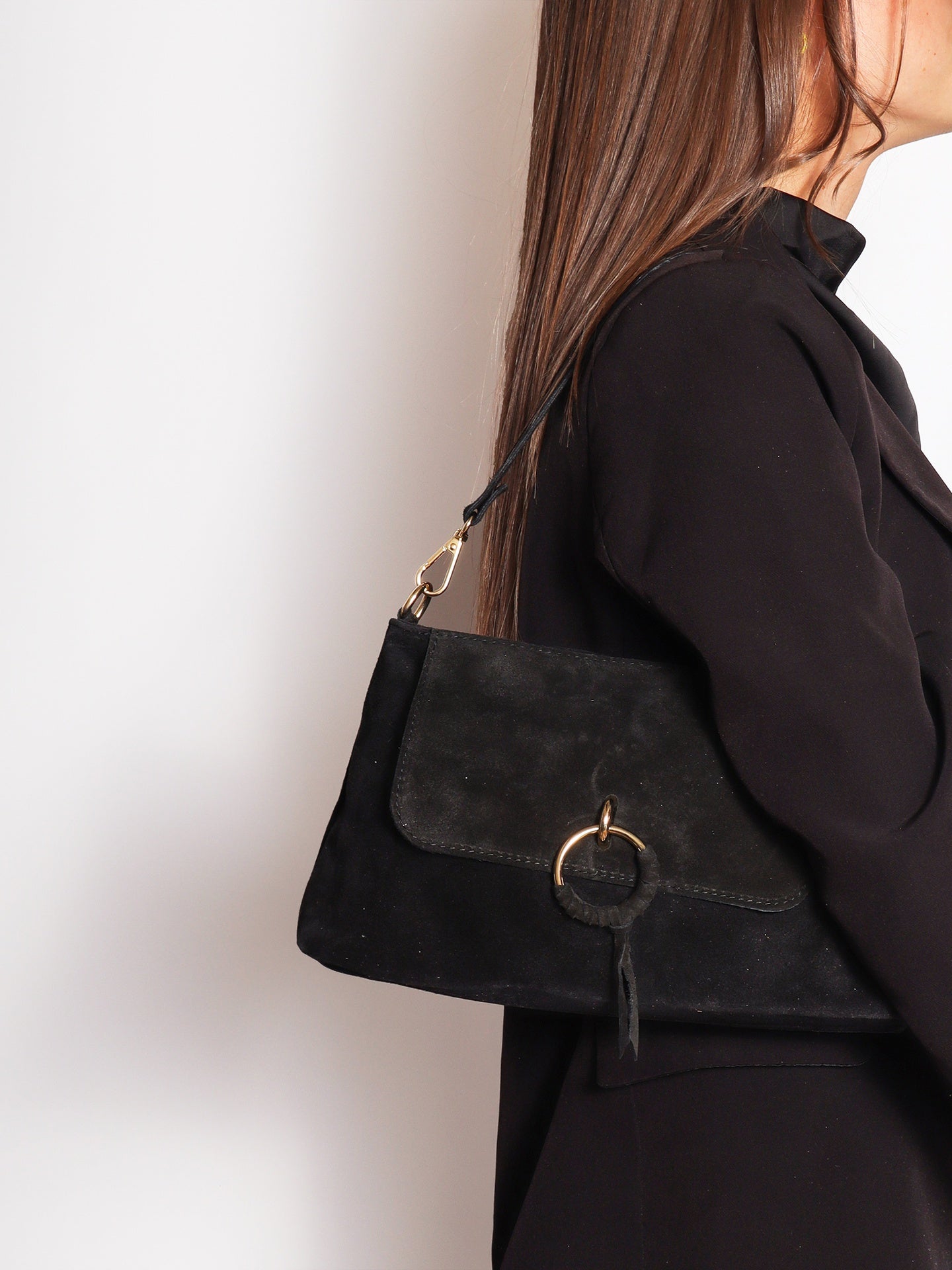 Savana Borsa a Spalla da donna in Pelle Scamosciata - Chiara Ferretti