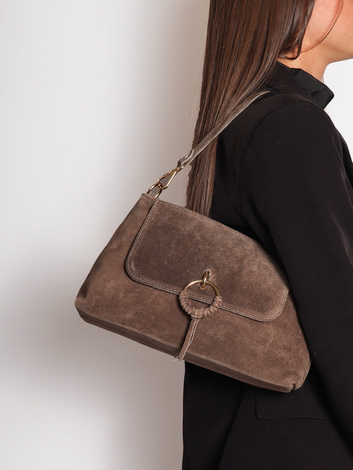 Savana Borsa a Spalla da donna in Pelle Scamosciata - Chiara Ferretti