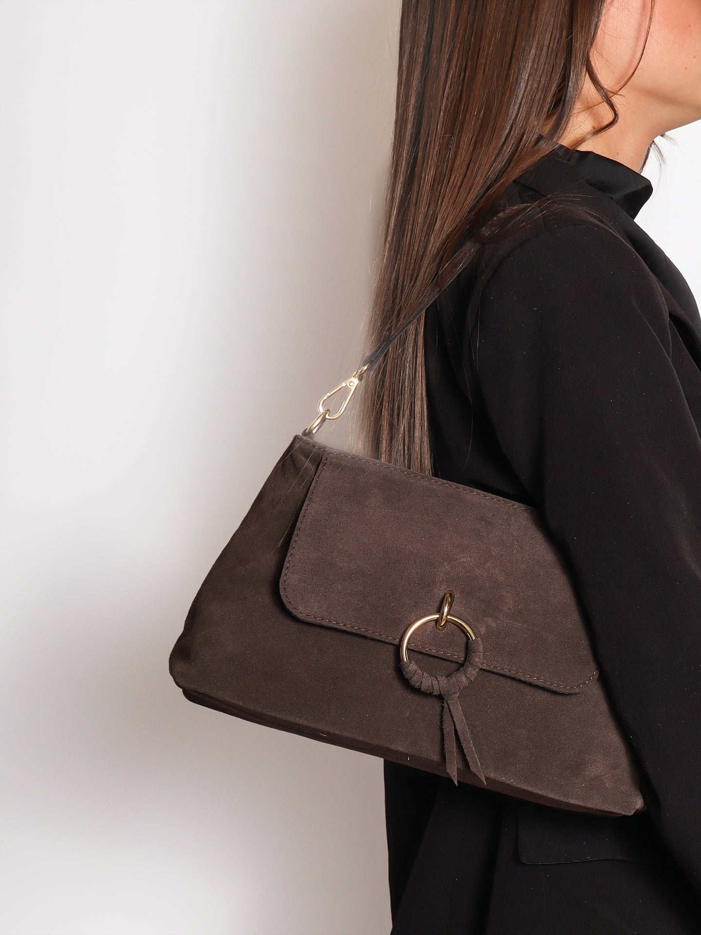 Savana Borsa a Spalla da donna in Pelle Scamosciata - Chiara Ferretti