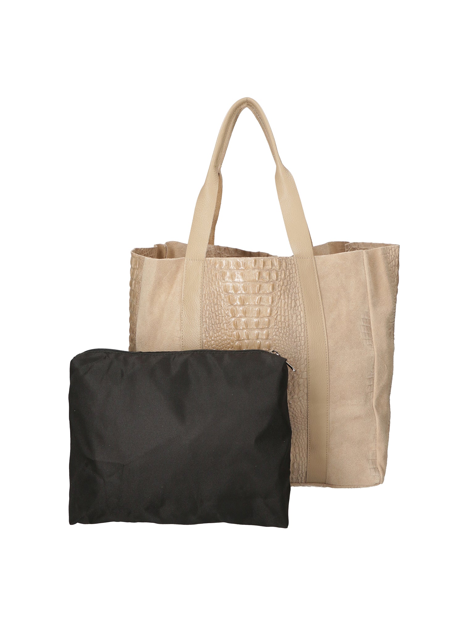 Edith Borsa Shopper da donna Vera pelle 80043-004 TAUPE Chiara Ferretti