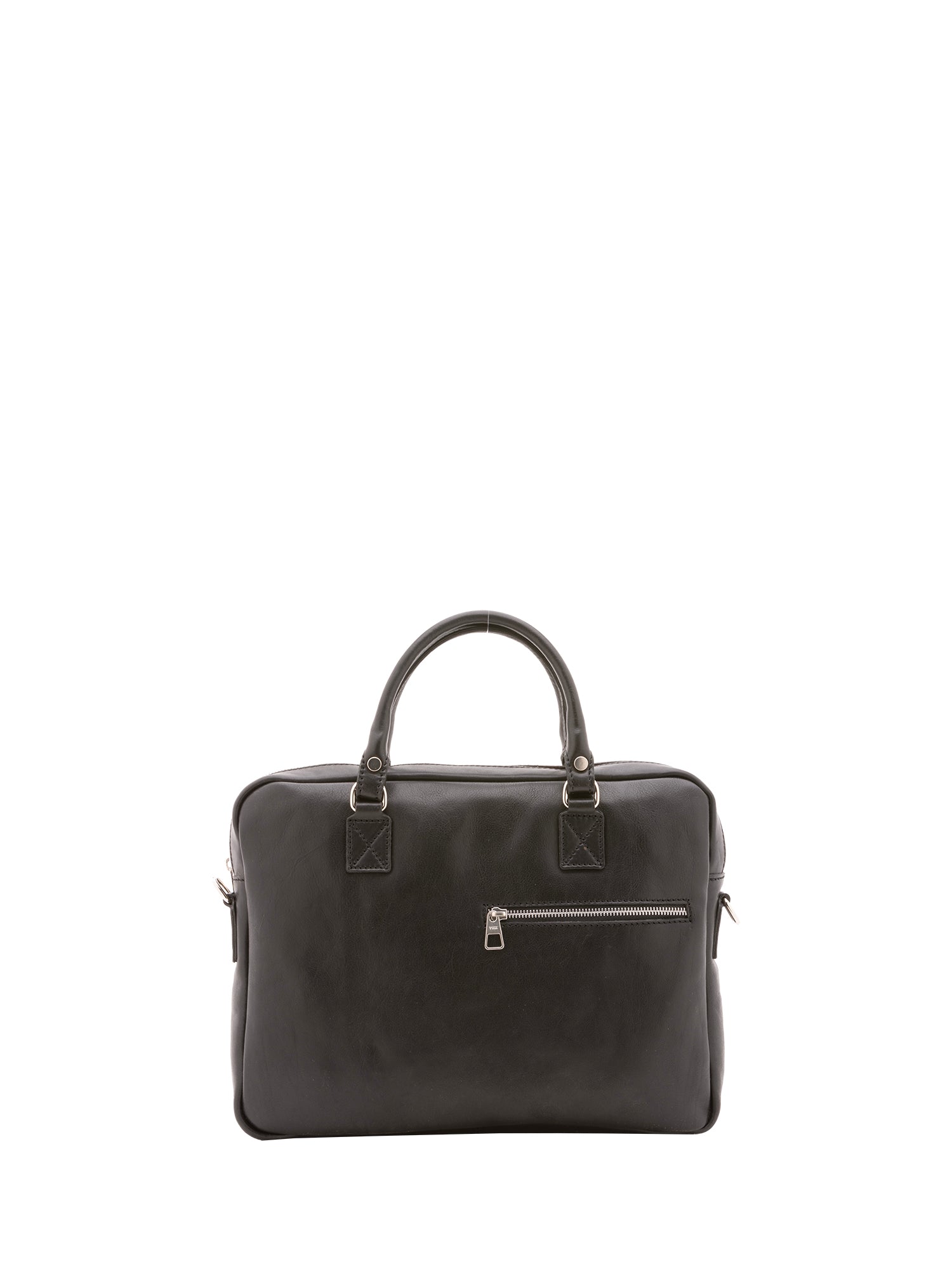 Borsa a mano unisex in vera pelle Made in Italy 4318-NERO Alessia Firenze