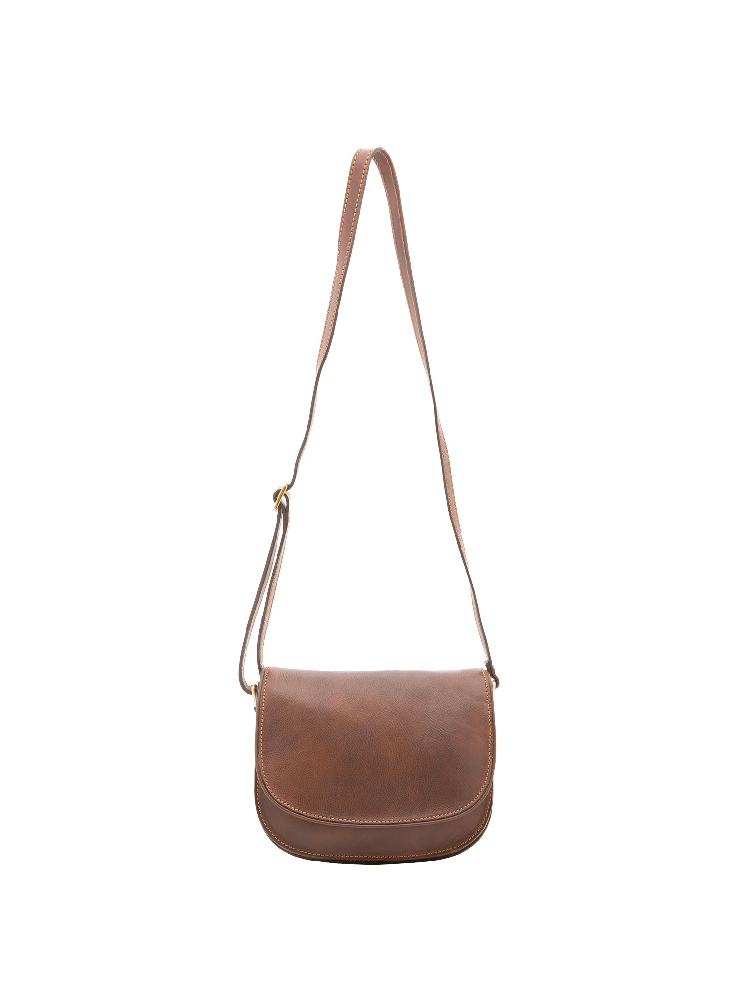Borsa a tracolla da donna 100% vera pelle 4582-TESTA DI MORO Alessia Firenze
