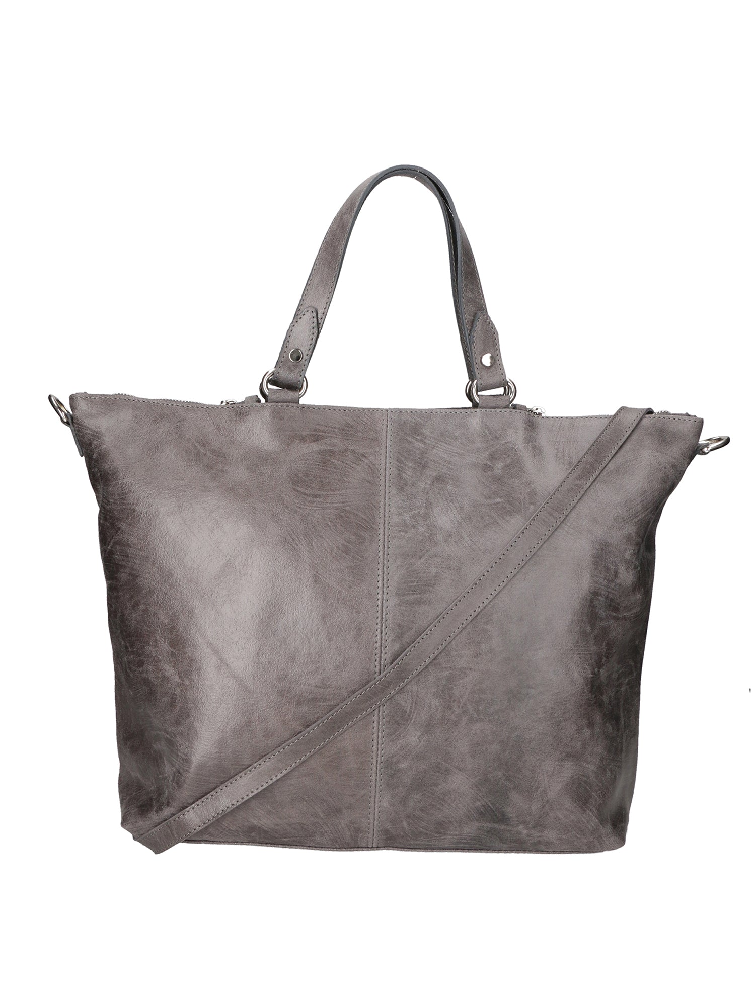 Elisamaria Borsa a spalla da donna Vera pelle 80055-GRIGIO Chiara Ferretti