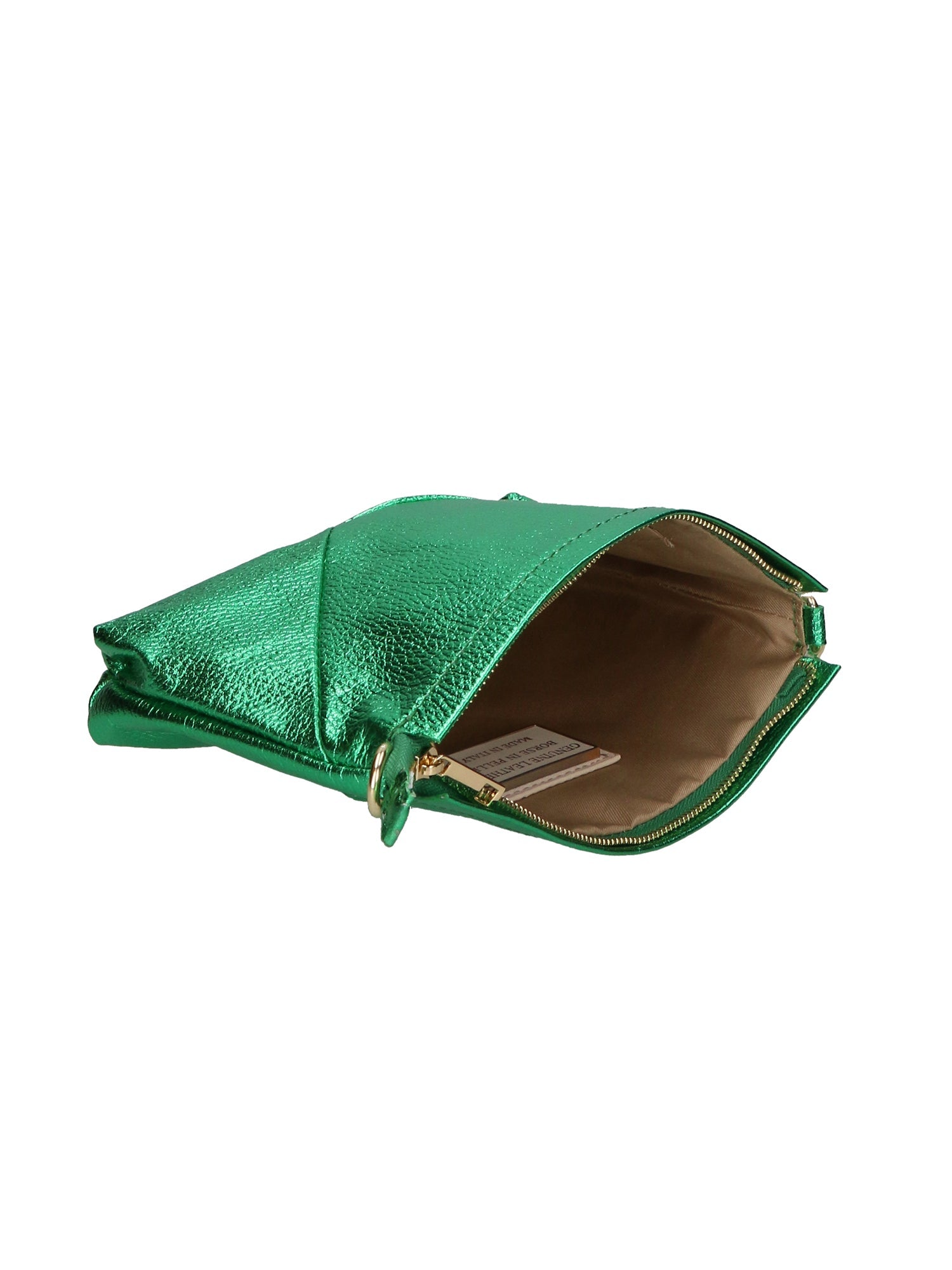 Giorgia Damen-Clutch aus echtem Leder, hergestellt in Italien, 19 x 27 x 2 cm