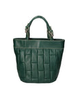 Olimpia Damenhandtasche aus echtem Leder, hergestellt in Italien, 24 x 28 x 14 cm