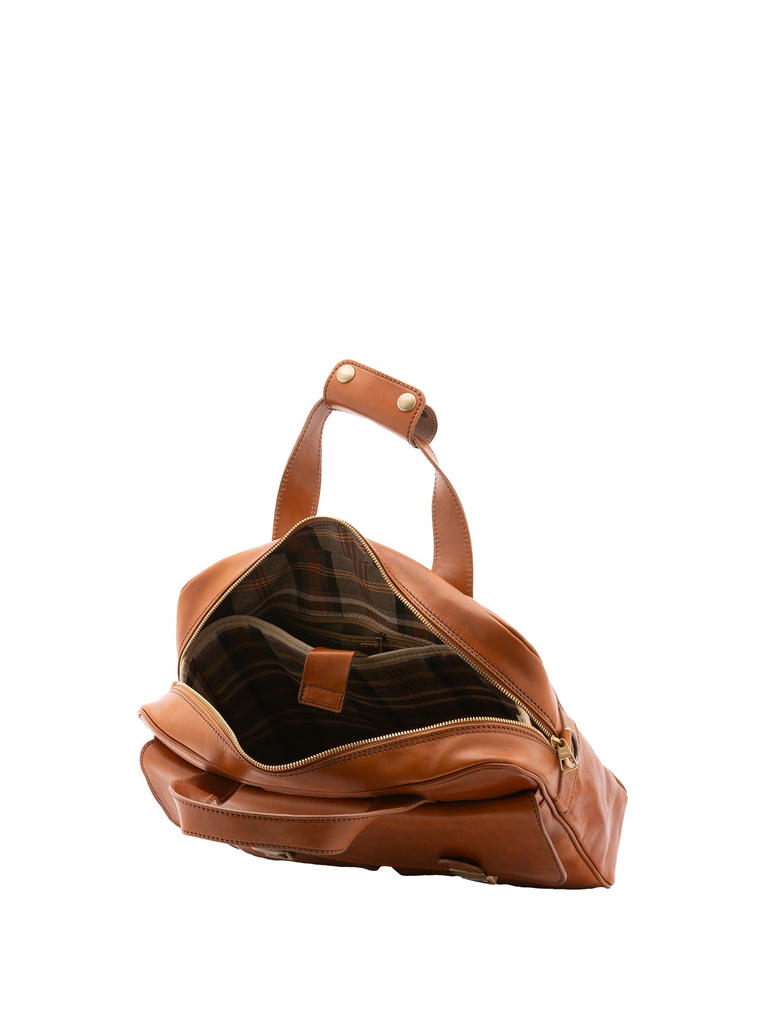 Borsa a mano unisex in vera pelle Made in Italy 4575-MIELE Alessia Firenze