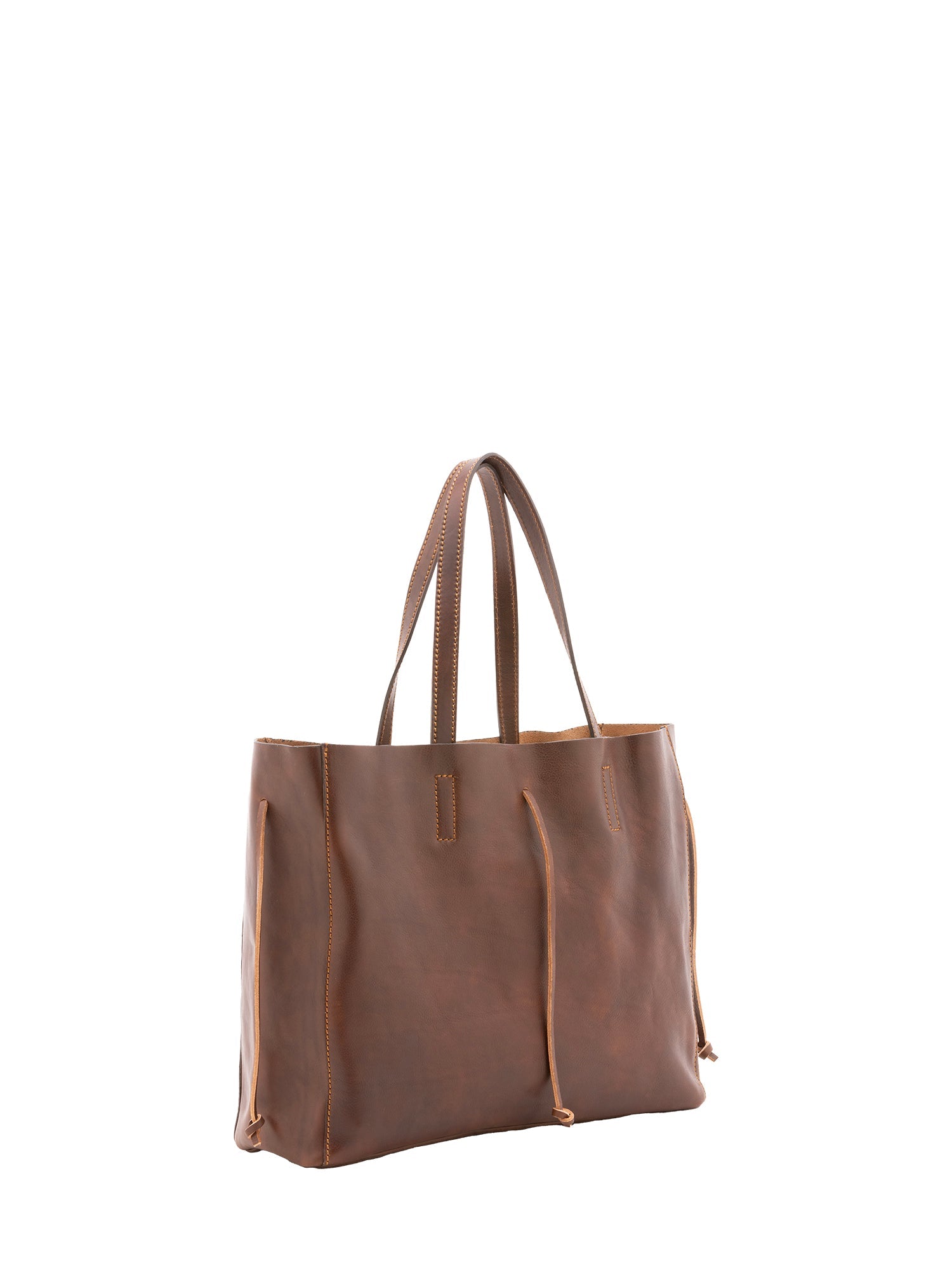 Borsa a mano unisex vera pelle Made in Italy 4611-TESTA DI MORO Alessia Firenze
