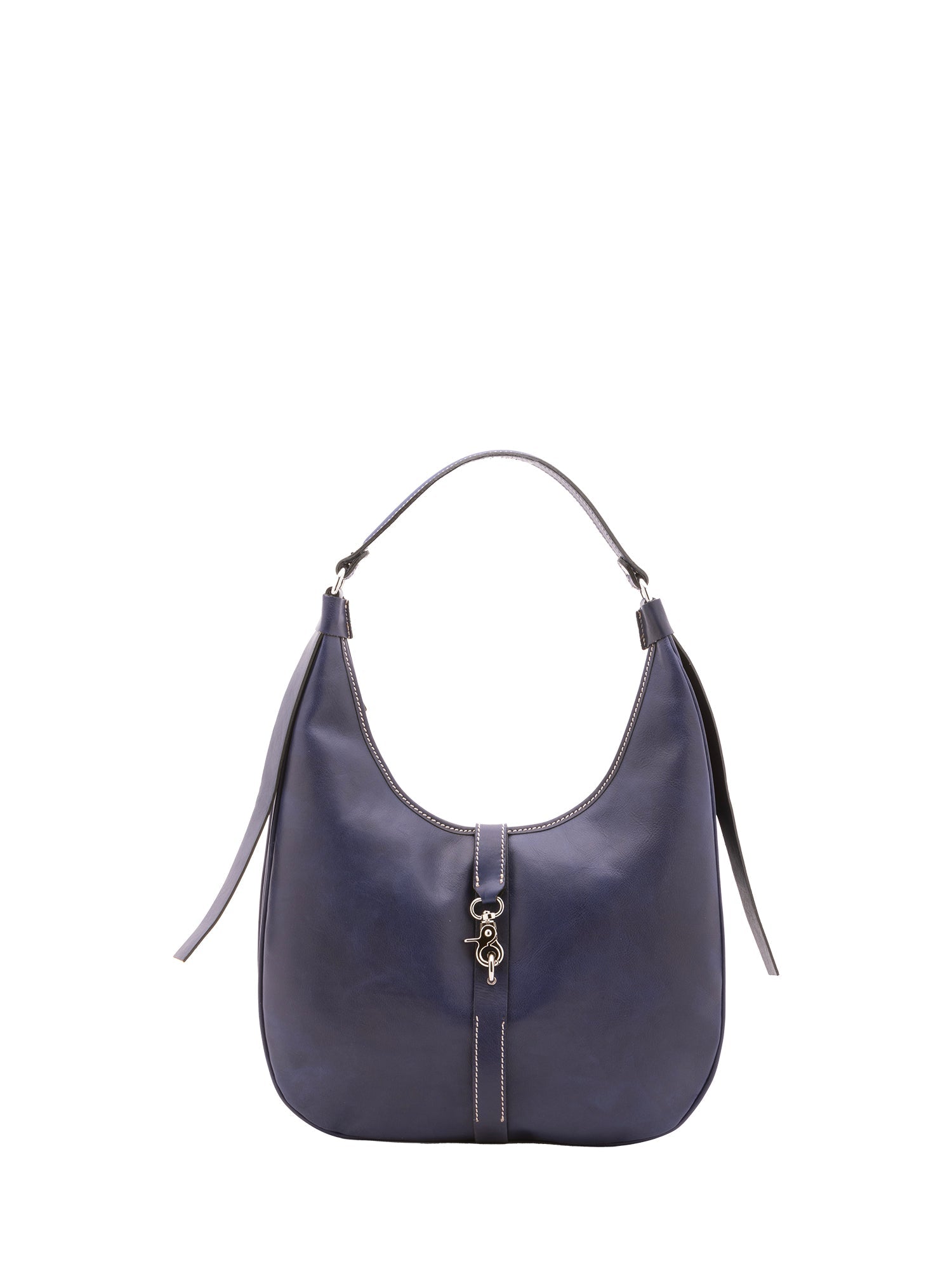 Borsa a spalla da donna 100% vera pelle 4607-BLU Alessia Firenze