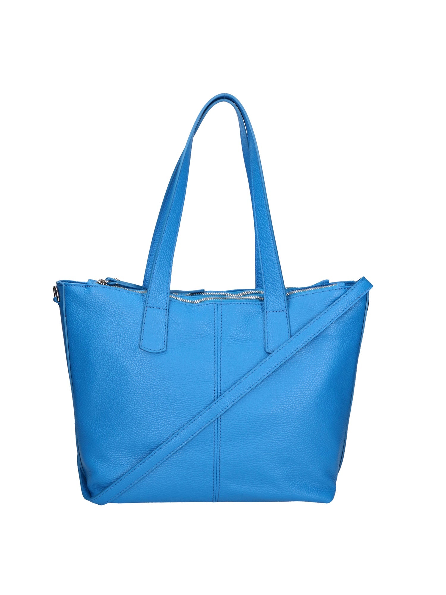 Gea Borsa a spalla da donna Vera pelle 05935-D222 BLU ASTER Chiara Ferretti