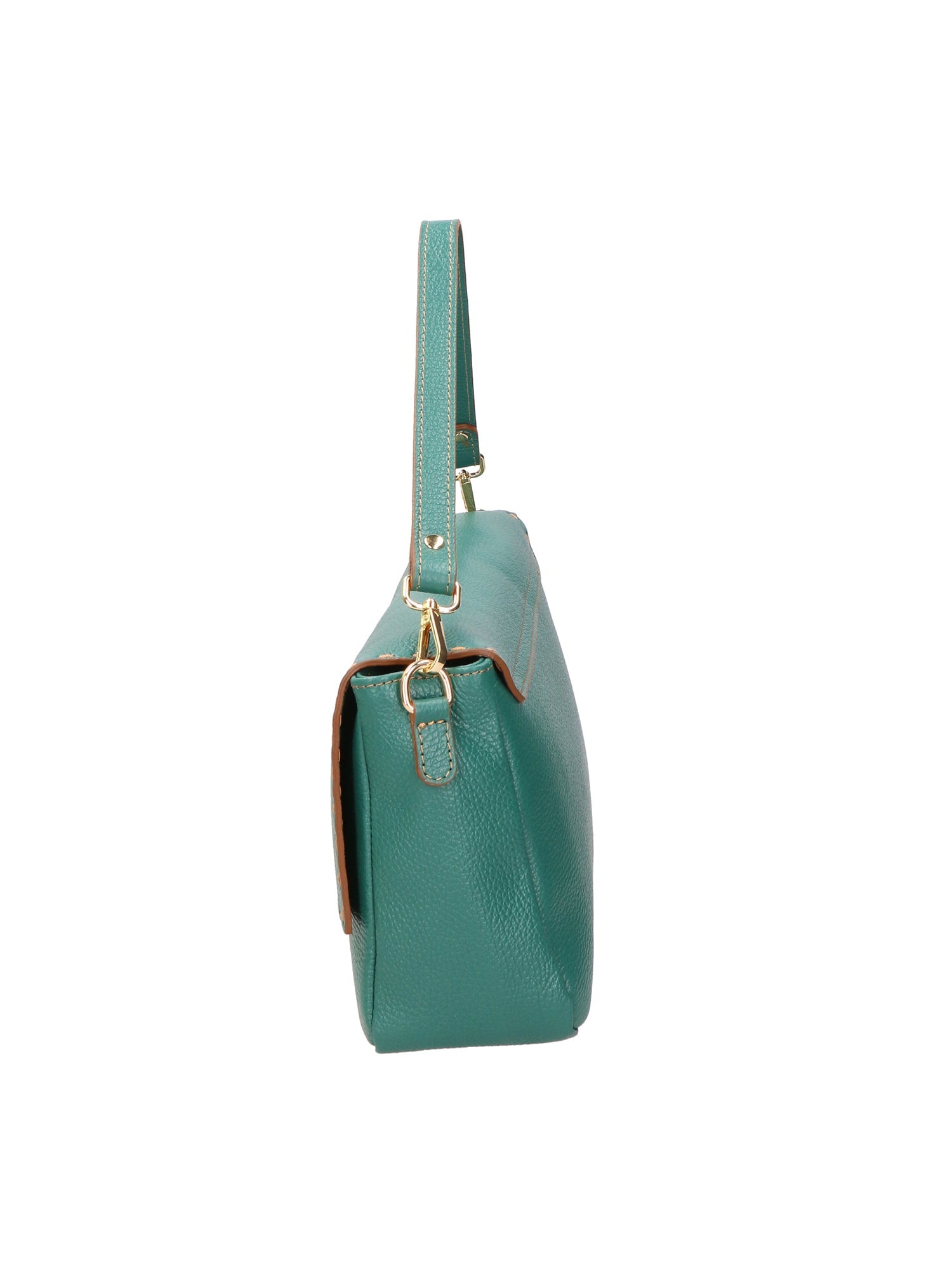 Walda Damen-Schultertasche aus echtem Leder, hergestellt in Italien, 34 x 17,5 x 10 cm