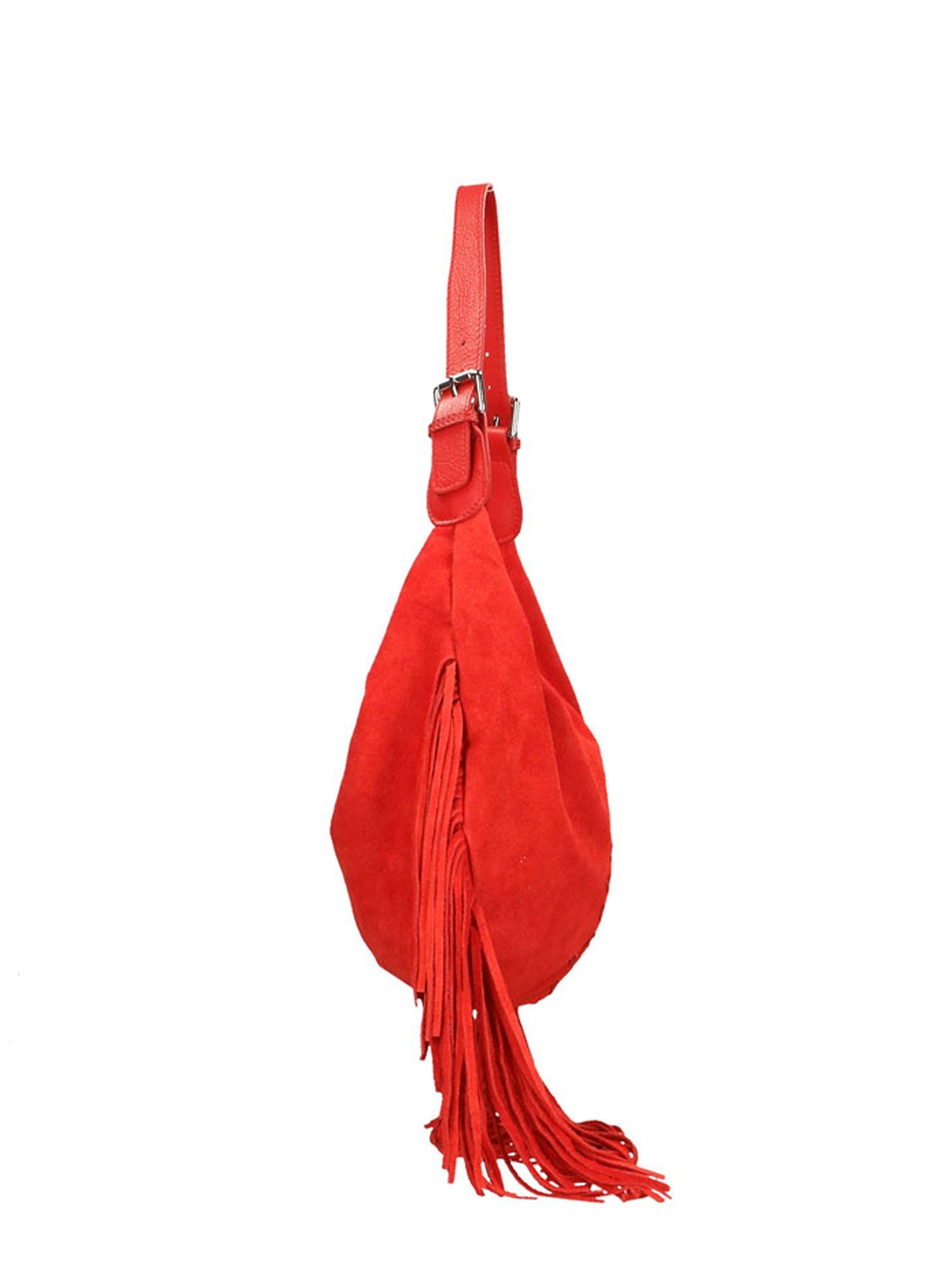 Zefira Borsa a spalla da donna Pelle Scamosciata 8630-ROSSO Chiara Ferretti