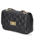 Carolina Borsa a spalla da donna Vera pelle 1073-S24 BLU JEANS Chiara Ferretti
