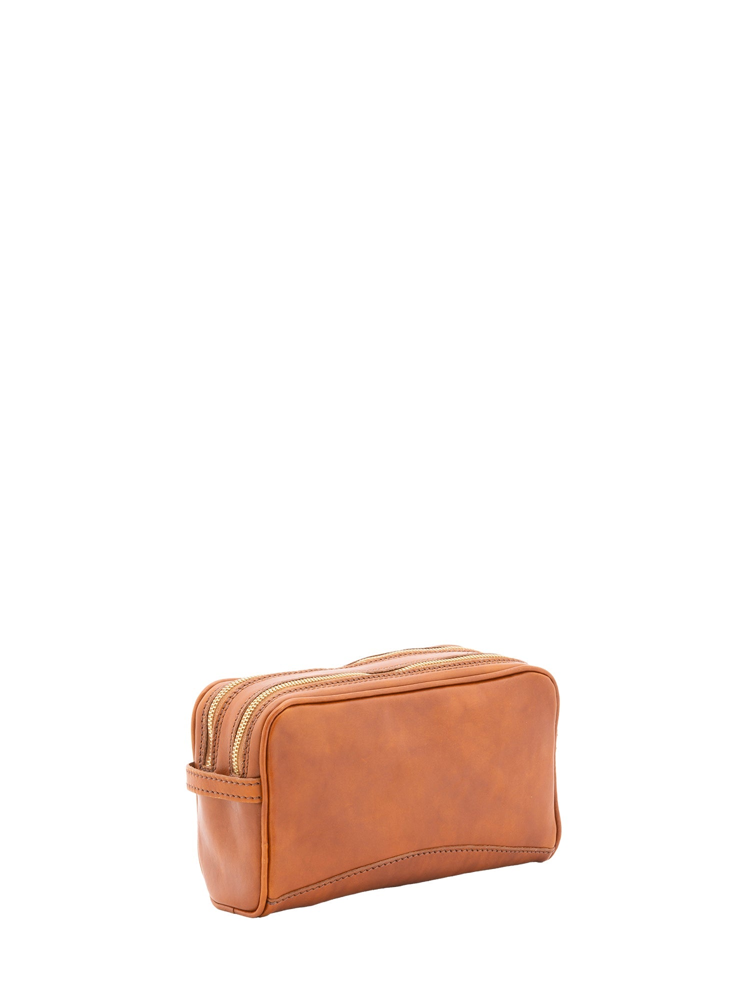 Pochette unisex in vera pelle Made in Italy 4401-MIELE Alessia Firenze