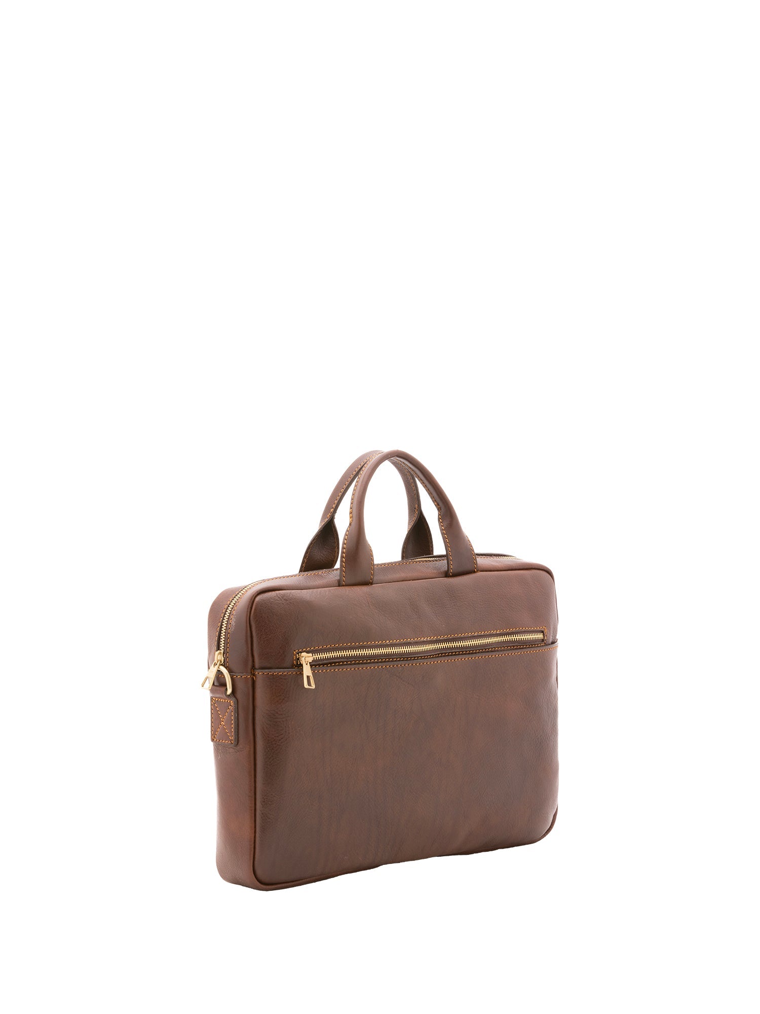 Borsa a mano unisex in vera pelle Made in Italy 4317-TESTA DI MORO Alessia Firenze