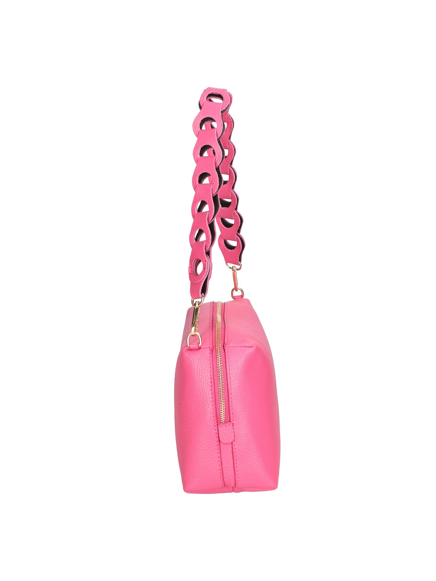 Livia Damen-Schultertasche aus echtem Leder, hergestellt in Italien, 16 x 26 x 9 cm