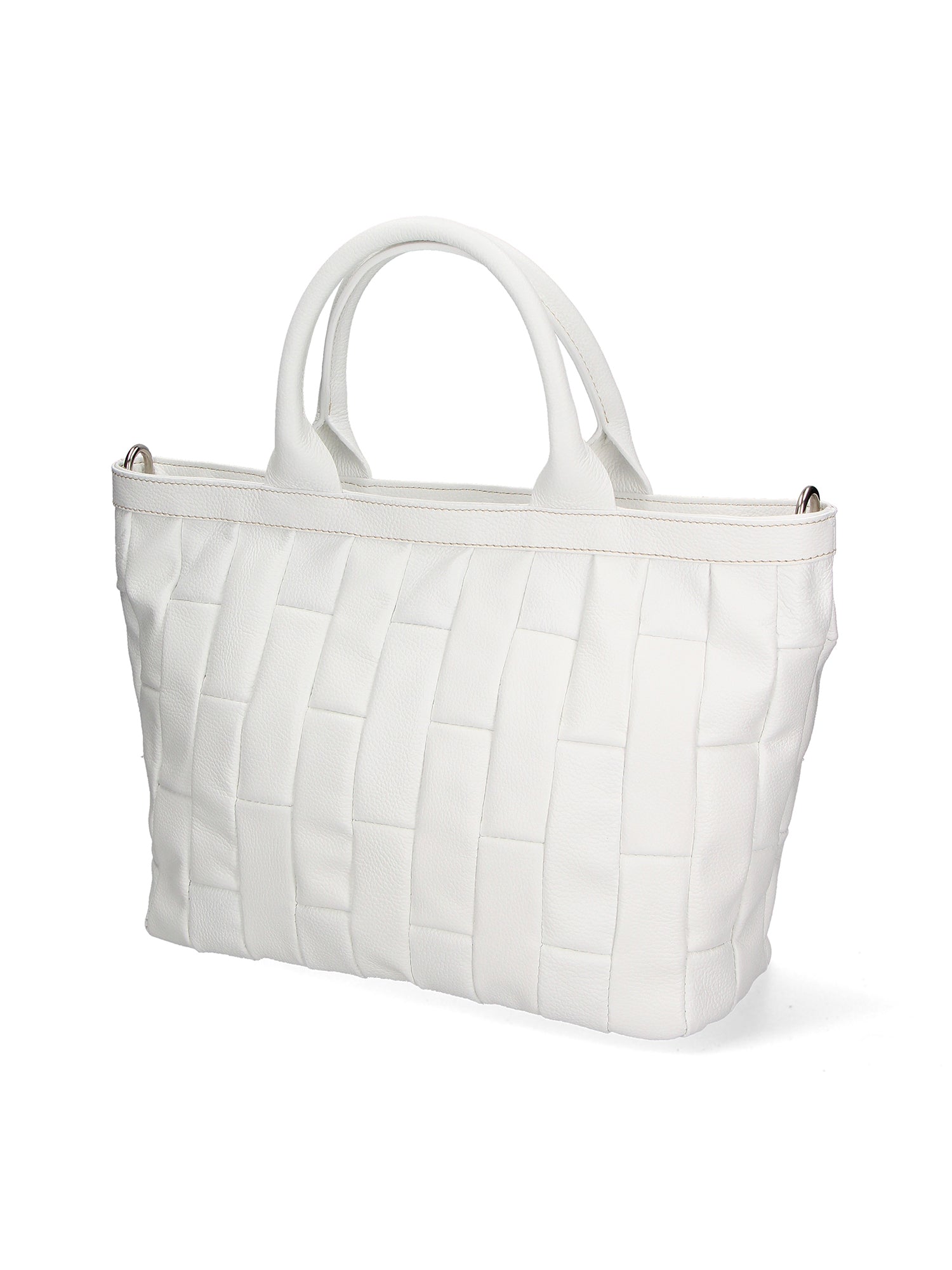 Ofelia Borsa a mano da donna Vera pelle SANEM 84-BIANCO Chiara Ferretti