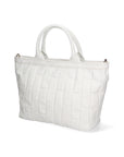 Ofelia Borsa a mano da donna Vera pelle SANEM 84-BIANCO Chiara Ferretti