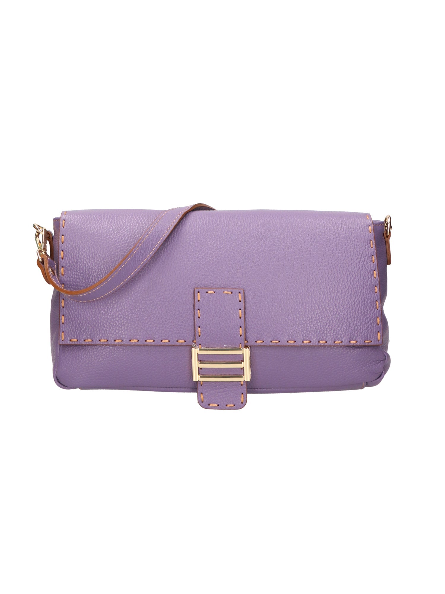 Walda Damen-Schultertasche aus echtem Leder, hergestellt in Italien, 34 x 17,5 x 10 cm