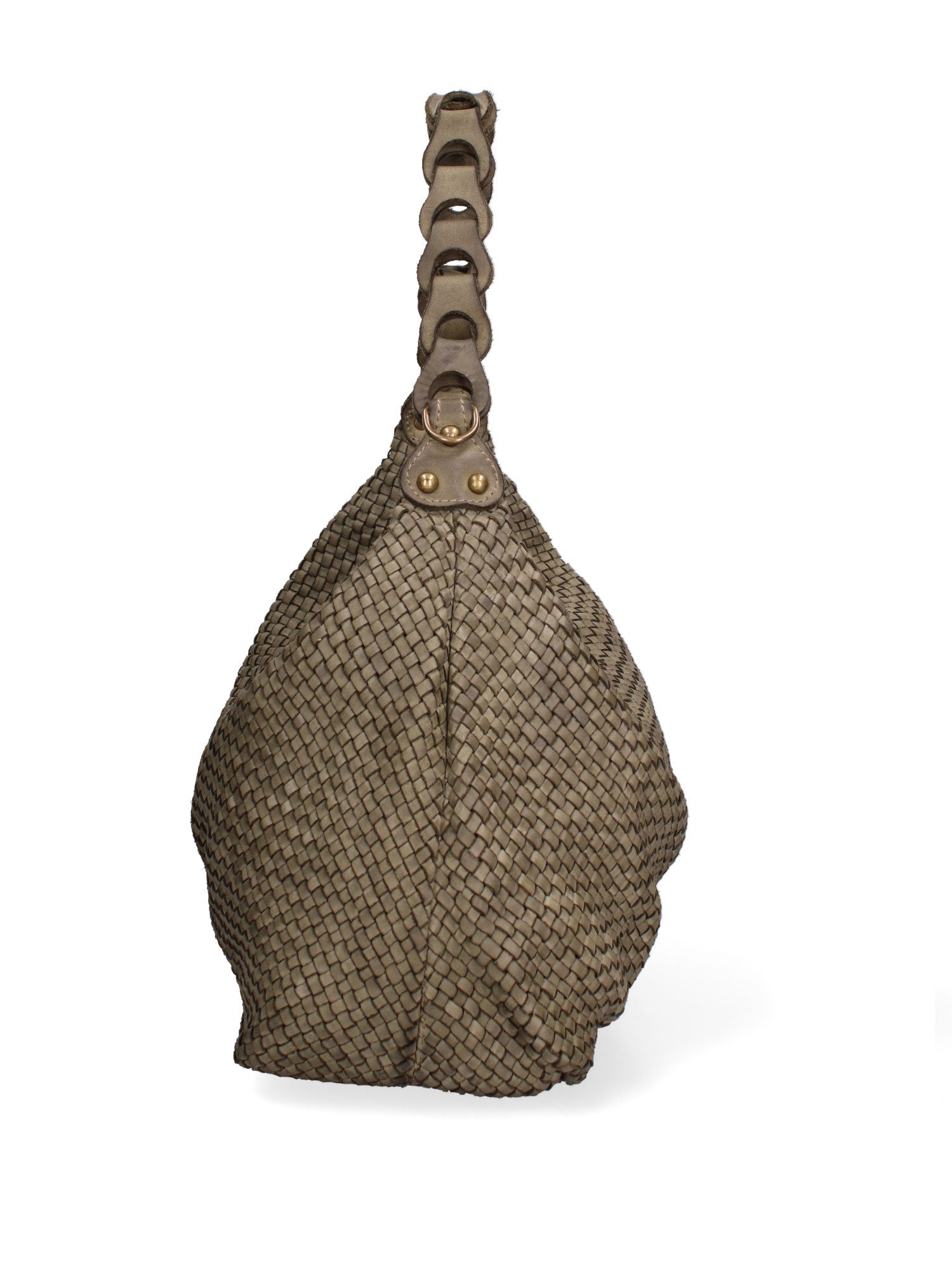 Asteria Borsa a spalla da donna Vera pelle 7799-VERDE MILITARE Chiara Ferretti