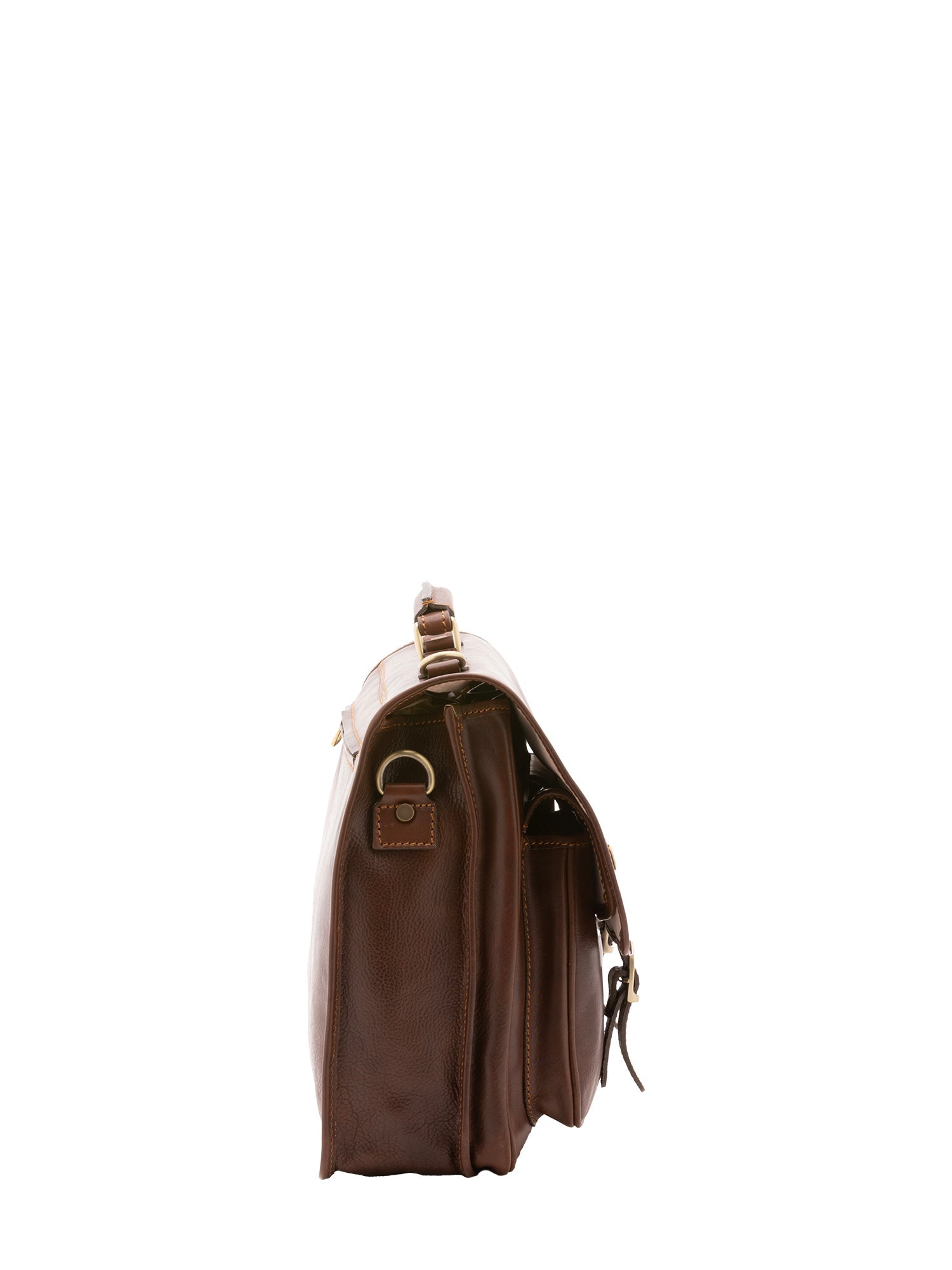 Borsa a mano unisex vera pelle Made in Italy 4015-TESTA DI MORO Alessia Firenze